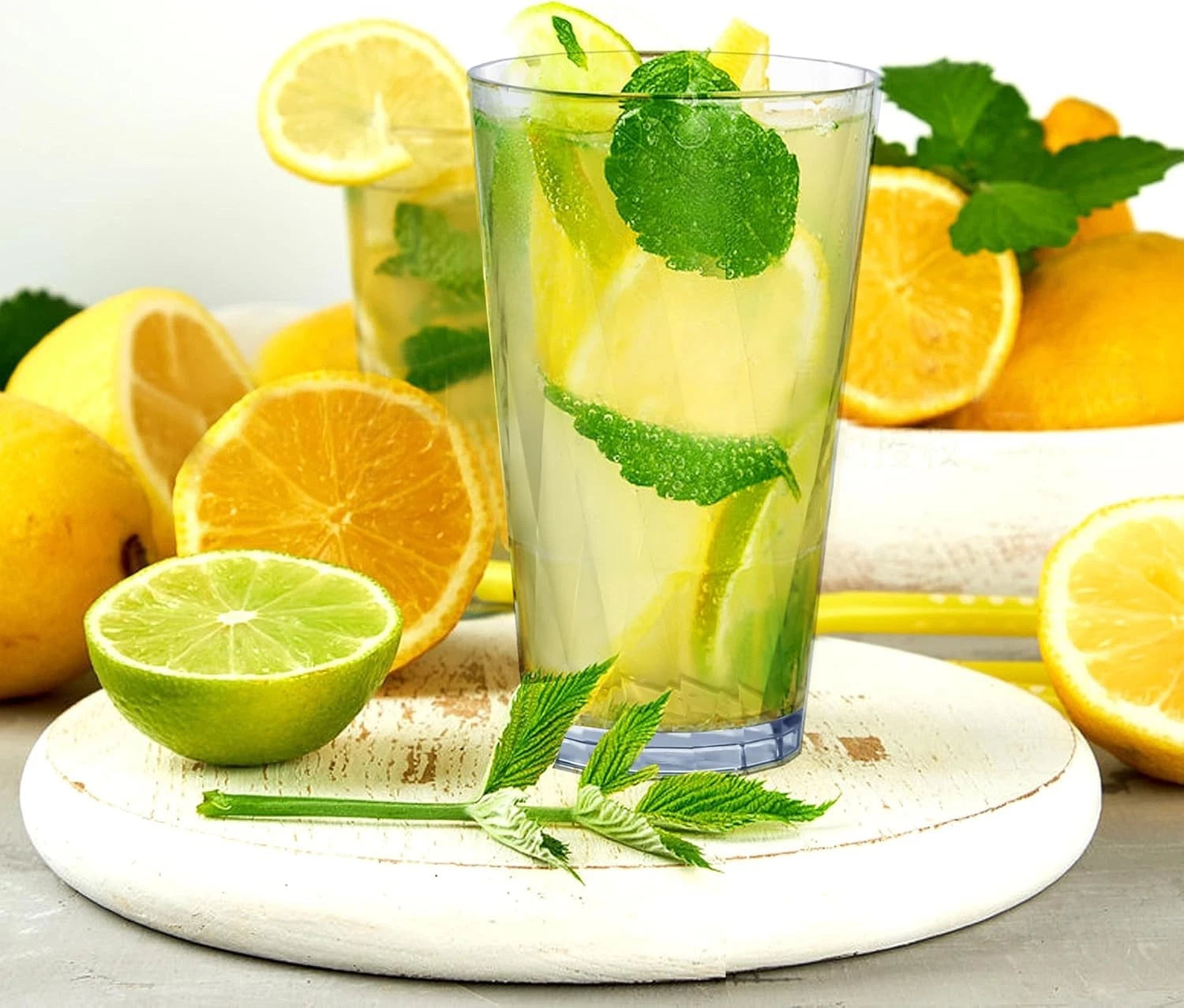 Set of 6 Unbreakable Plastic Drinking Glasses - 20oz Dishwasher Safe Elegance | eBay