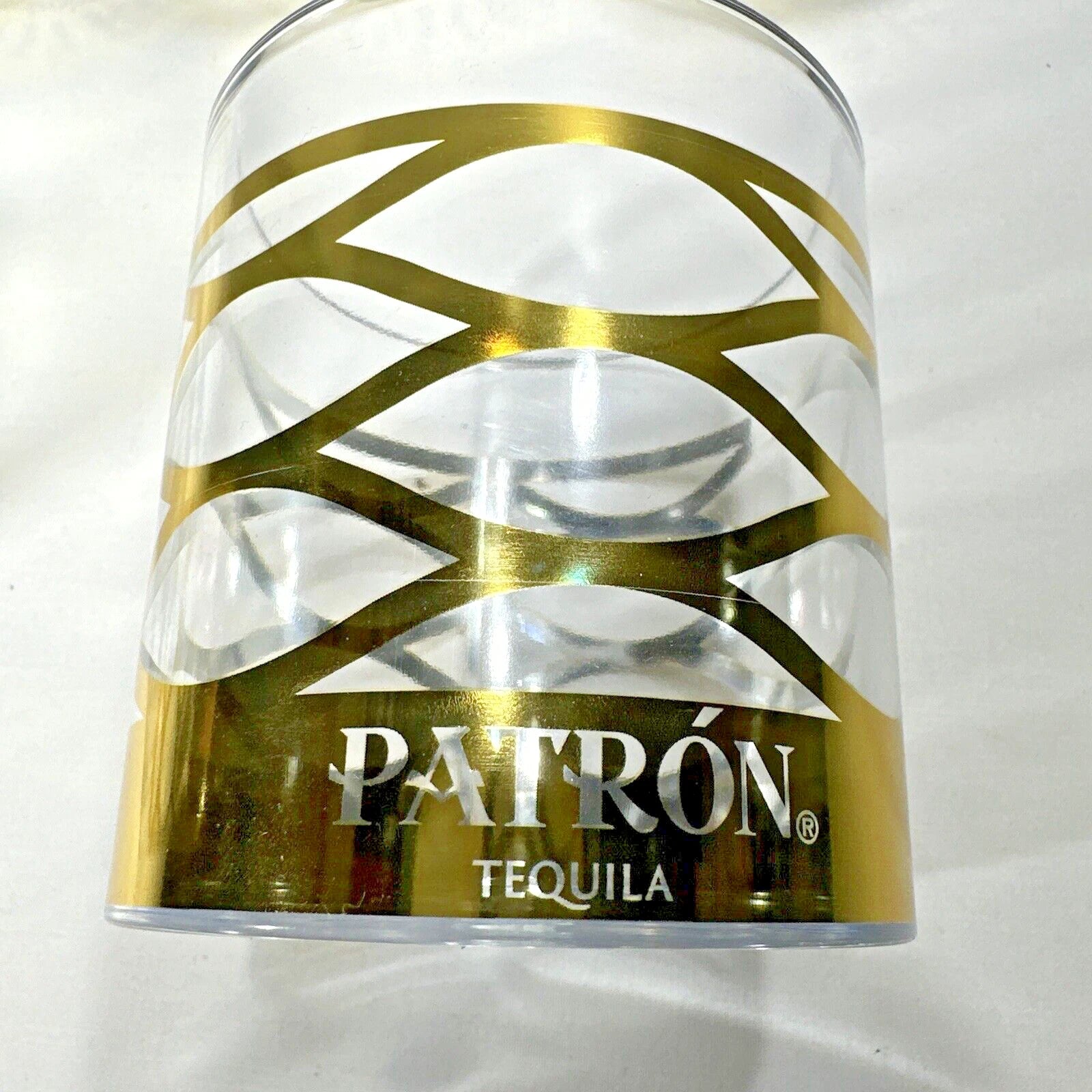 Set Of 6 Plastic Lowball Glasses - Patron Tequila Gold Trimmed | eBay