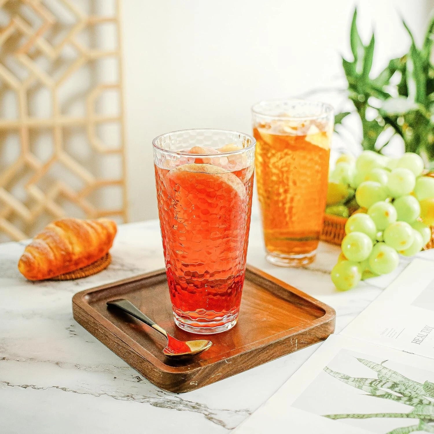 Set of 6 Large Water Tumbler Set 25 oz Highball Drinking Glasses (Clear) NEW | eBay