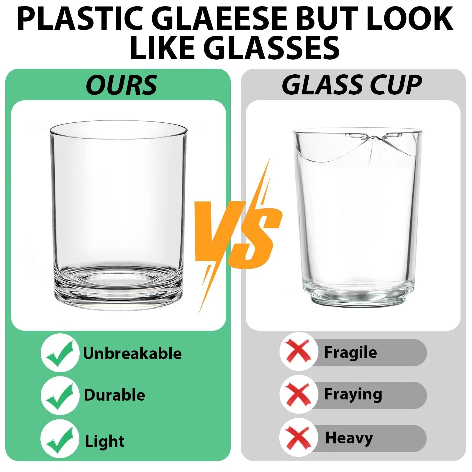 12oz Plastic Drinking Glasses Set Of 6 Dishwasher Safe Reusable Plastic Water Tu | eBay