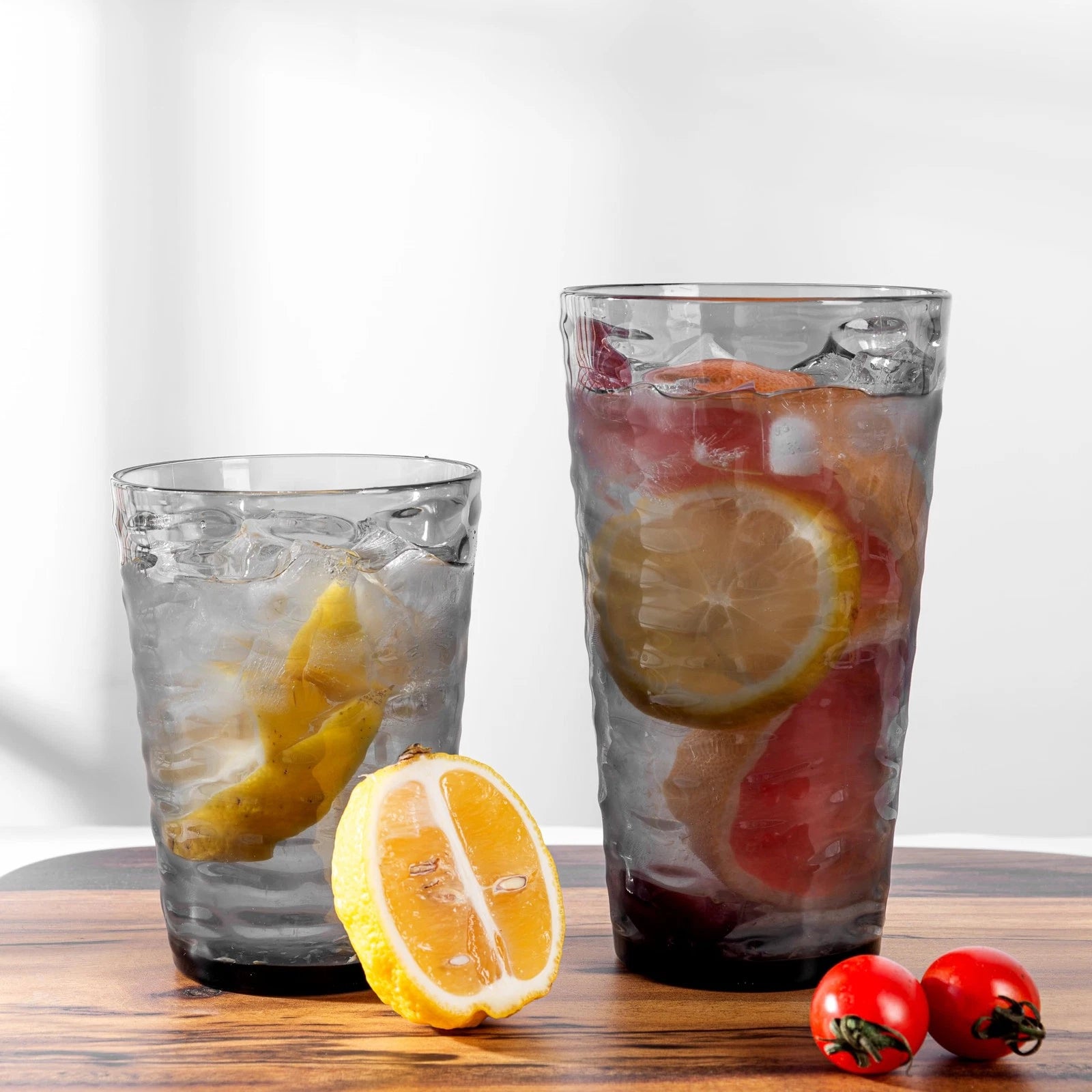 20-ounce Plastic Tumblers, Acrylic Drinking Glasses High-Balls, set of 6 Gray... | eBay