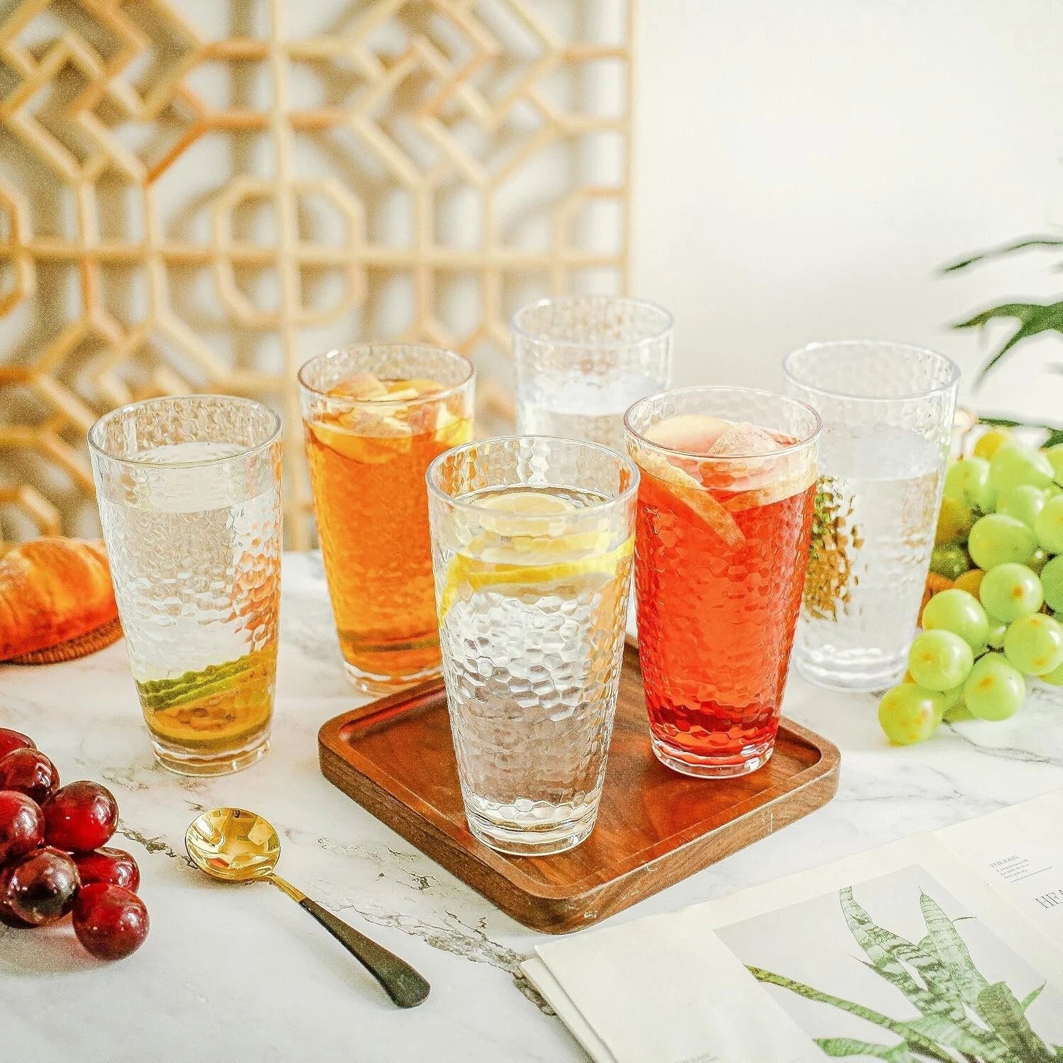 Set of 6 Large Water Tumbler Set 25 oz Highball Drinking Glasses (Clear) NEW | eBay