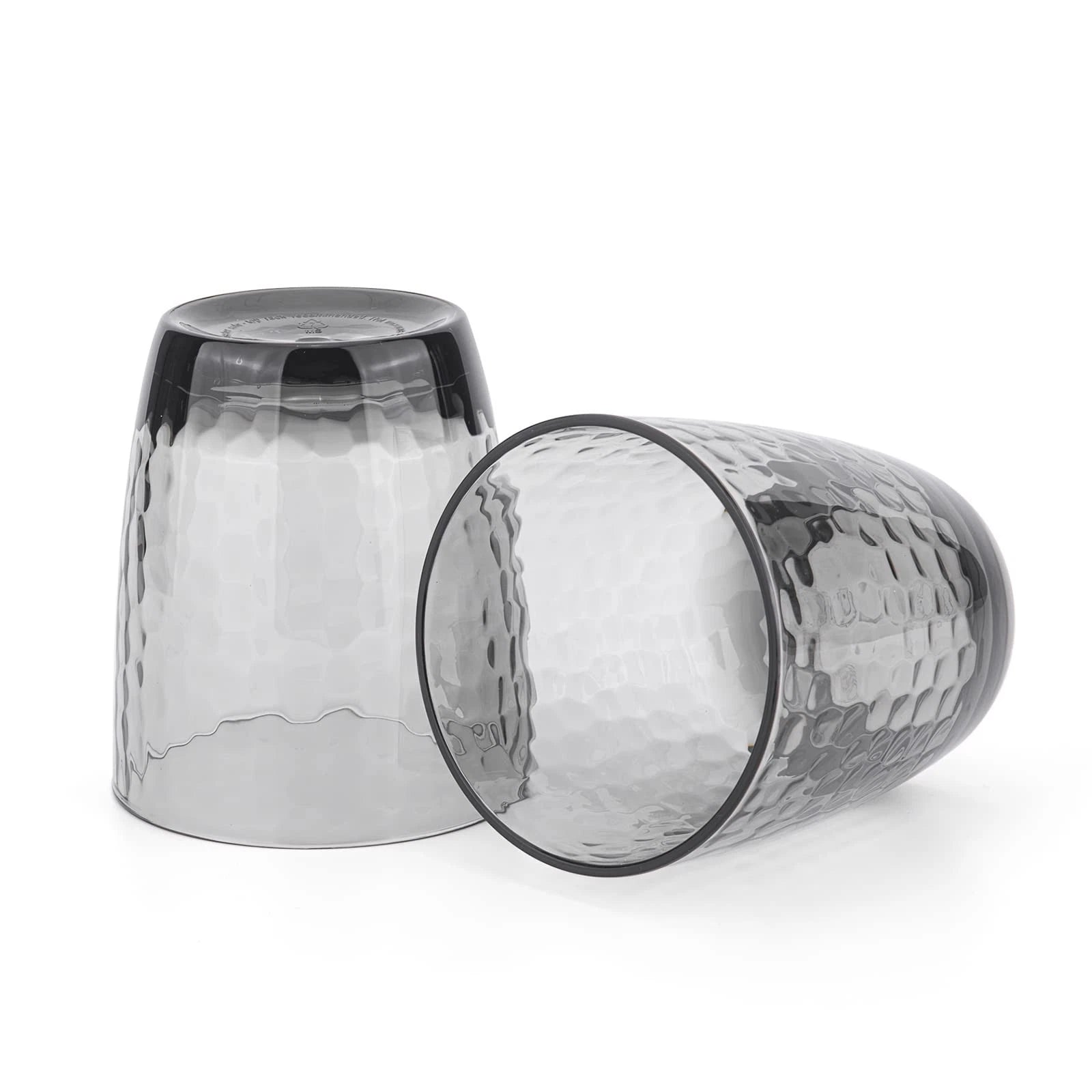 Hammered 15-ounce Plastic Tumbler Acrylic Glasses, set of 6 Smoke Grey | eBay