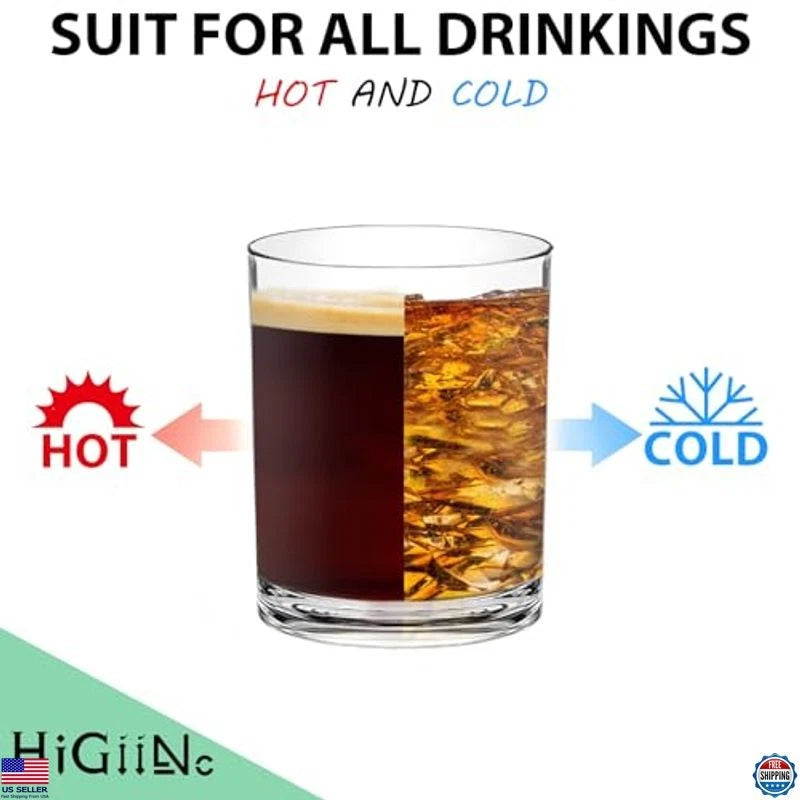 12oz Reusable Plastic Drinking Glasses Set of 6 - Dishwasher Safe, Shatterproof | eBay