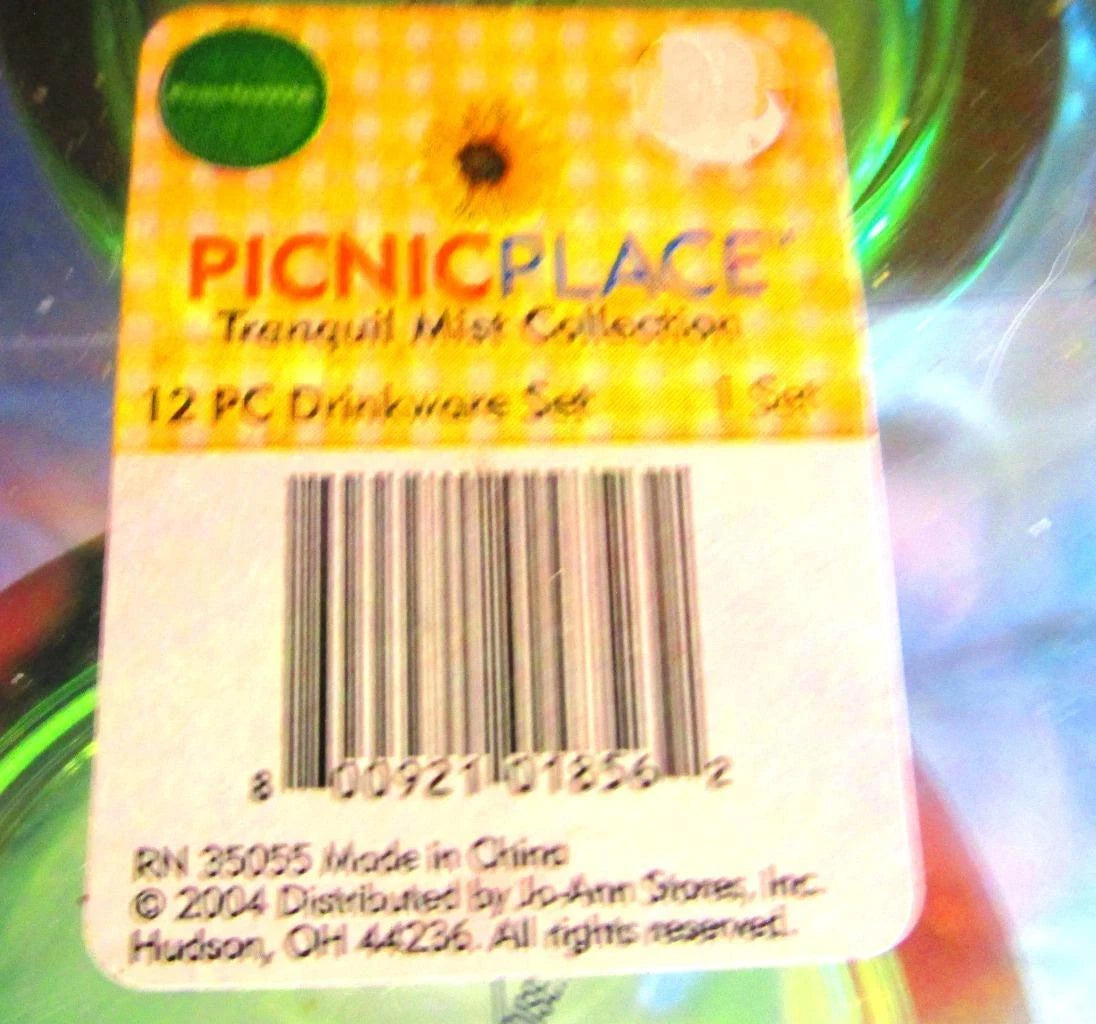 Picnic Place 12pc Tall Plastic Glass Drink Set with Stir Sticks Pool/Picnic | eBay