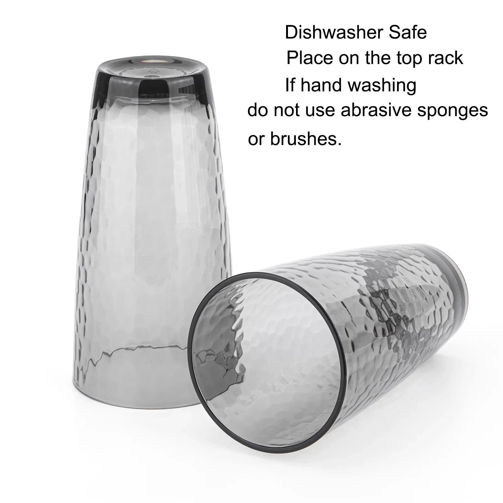 Hammered 26 Ounce Plastic Tumbler Acrylic Drinking Glasses, Set of 6 | eBay