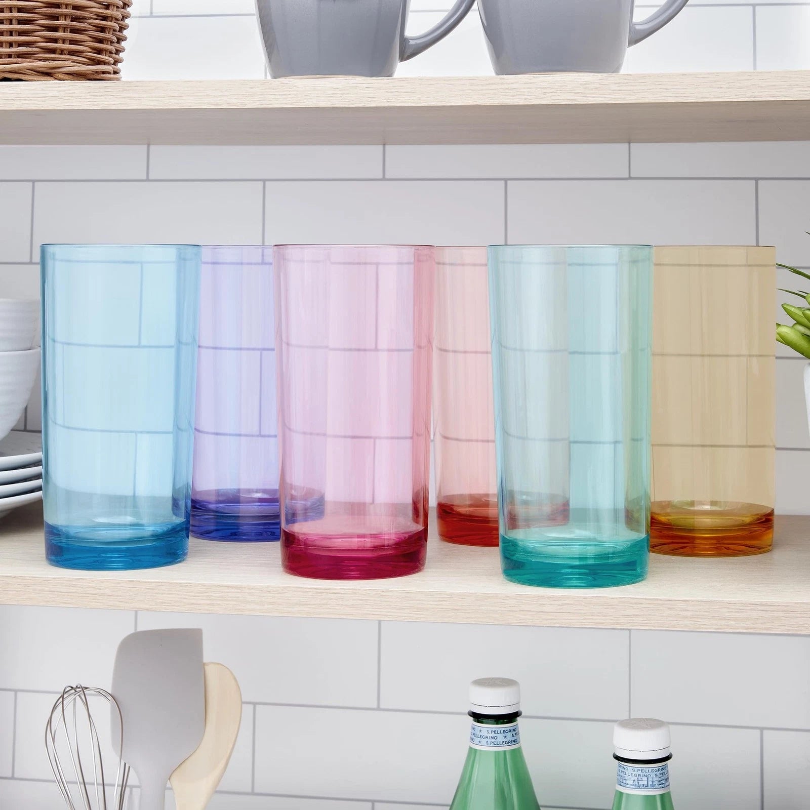 Reusable 24oz Plastic Drinking Glasses Set of 6 | BPA-Free, Dishwasher Safe | eBay