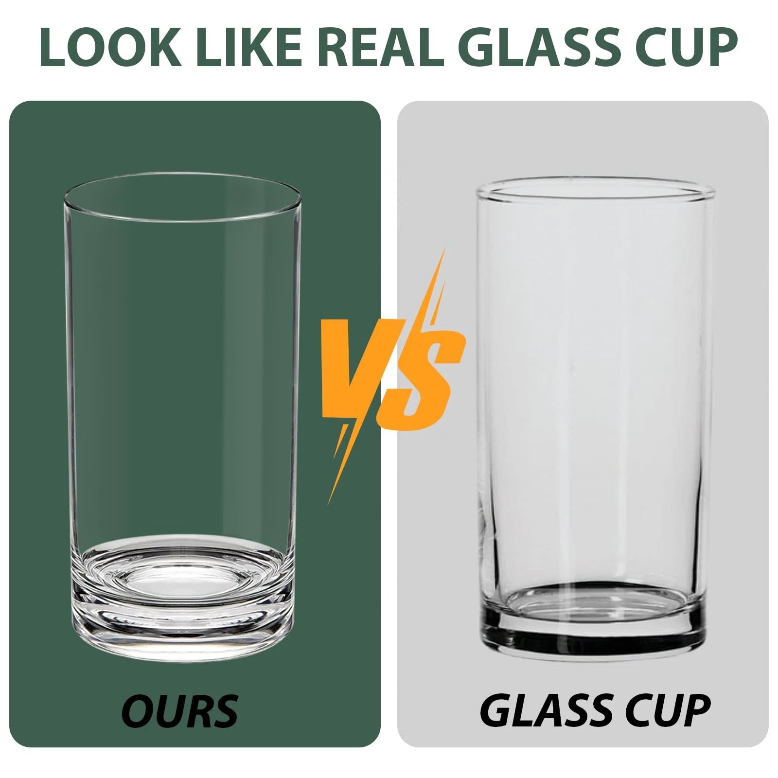 Set of 6 BPA-Free 17oz Clear Acrylic Tumblers, Shatterproof Drinking Glasses | eBay