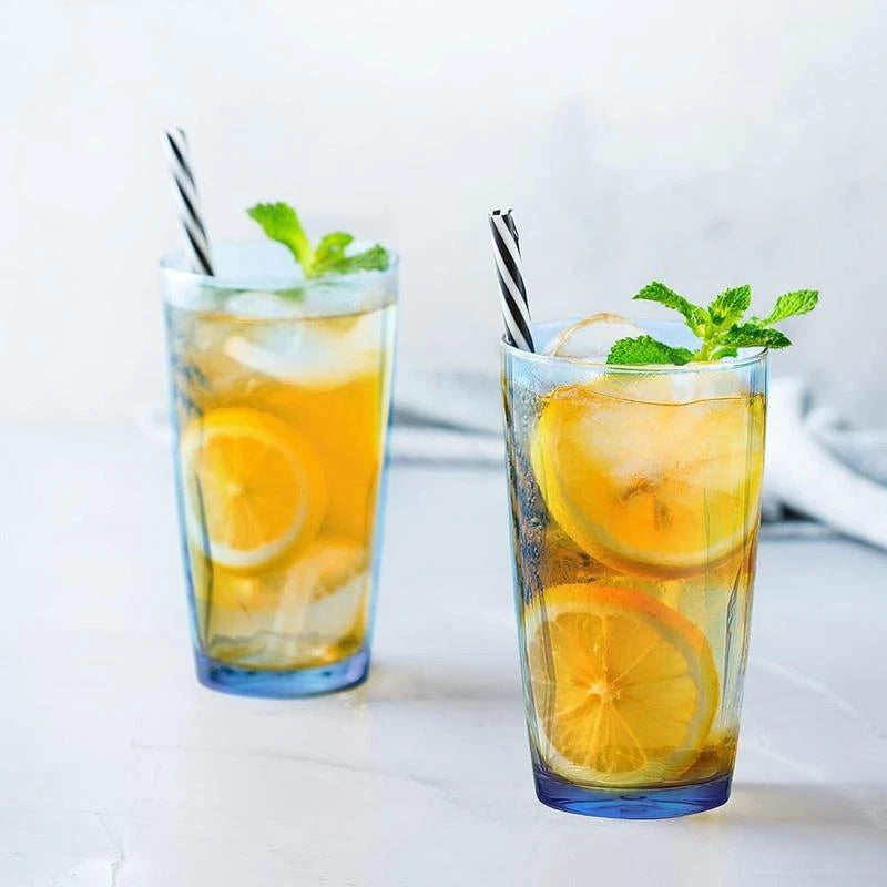 Set of 6 Plastic Drinking Glasses Cups Shatterproof Tumblers 16 Ounces Blue New | eBay