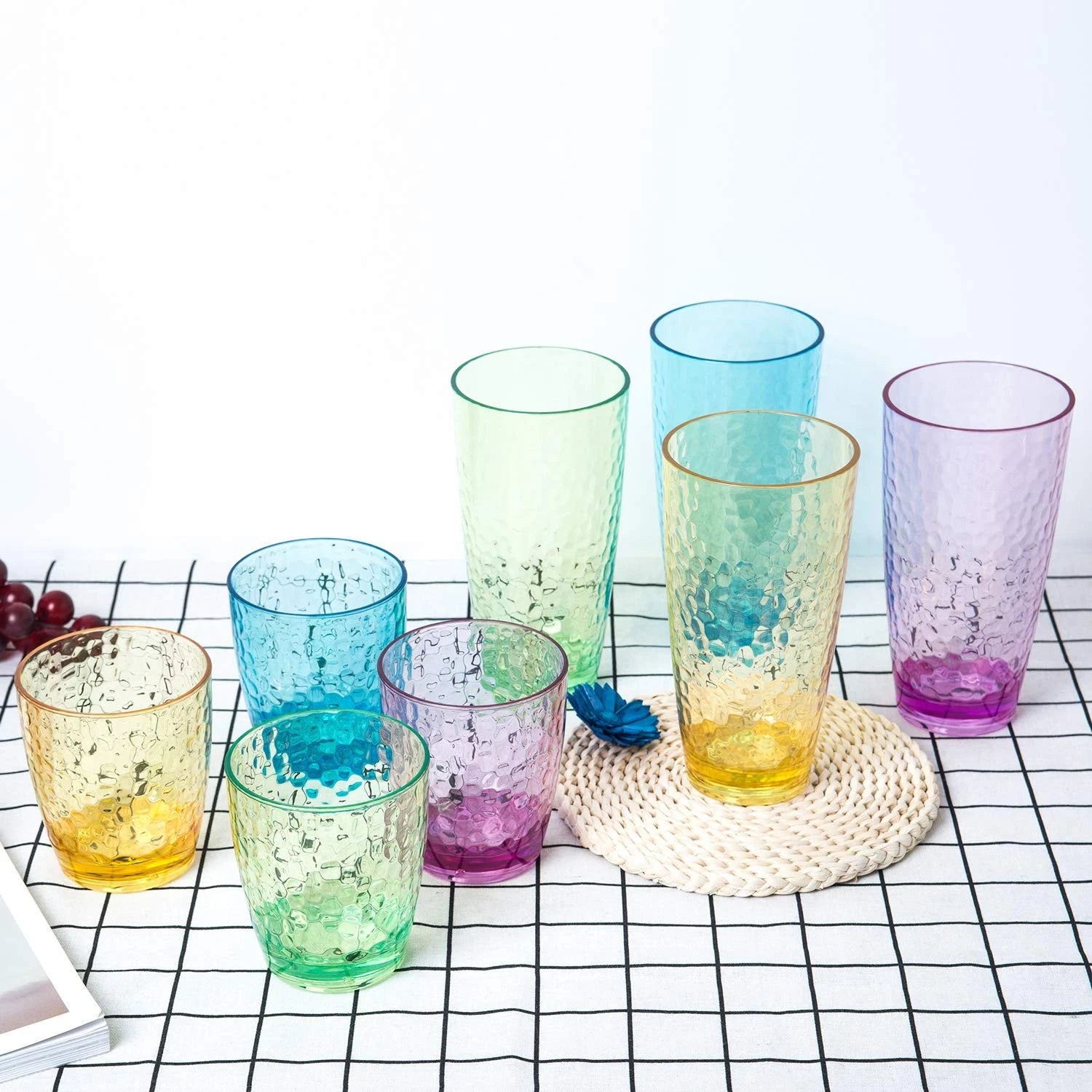 26-Ounce Large Acrylic Glasses Plastic Tumbler/Drinking Cups,Set of 6 Multi-H... | eBay