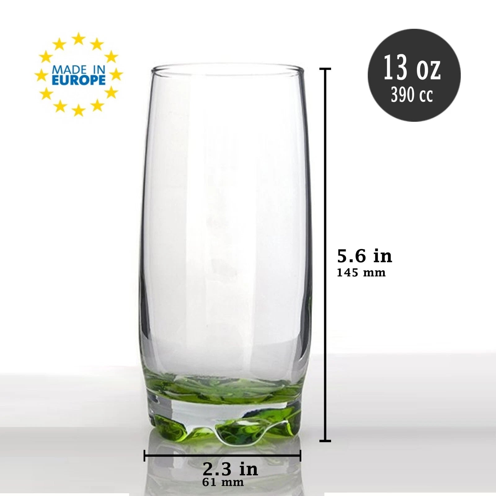 LAV Drinking Glasses Set of 6, Long Colorful Tumbler, 13 oz | eBay