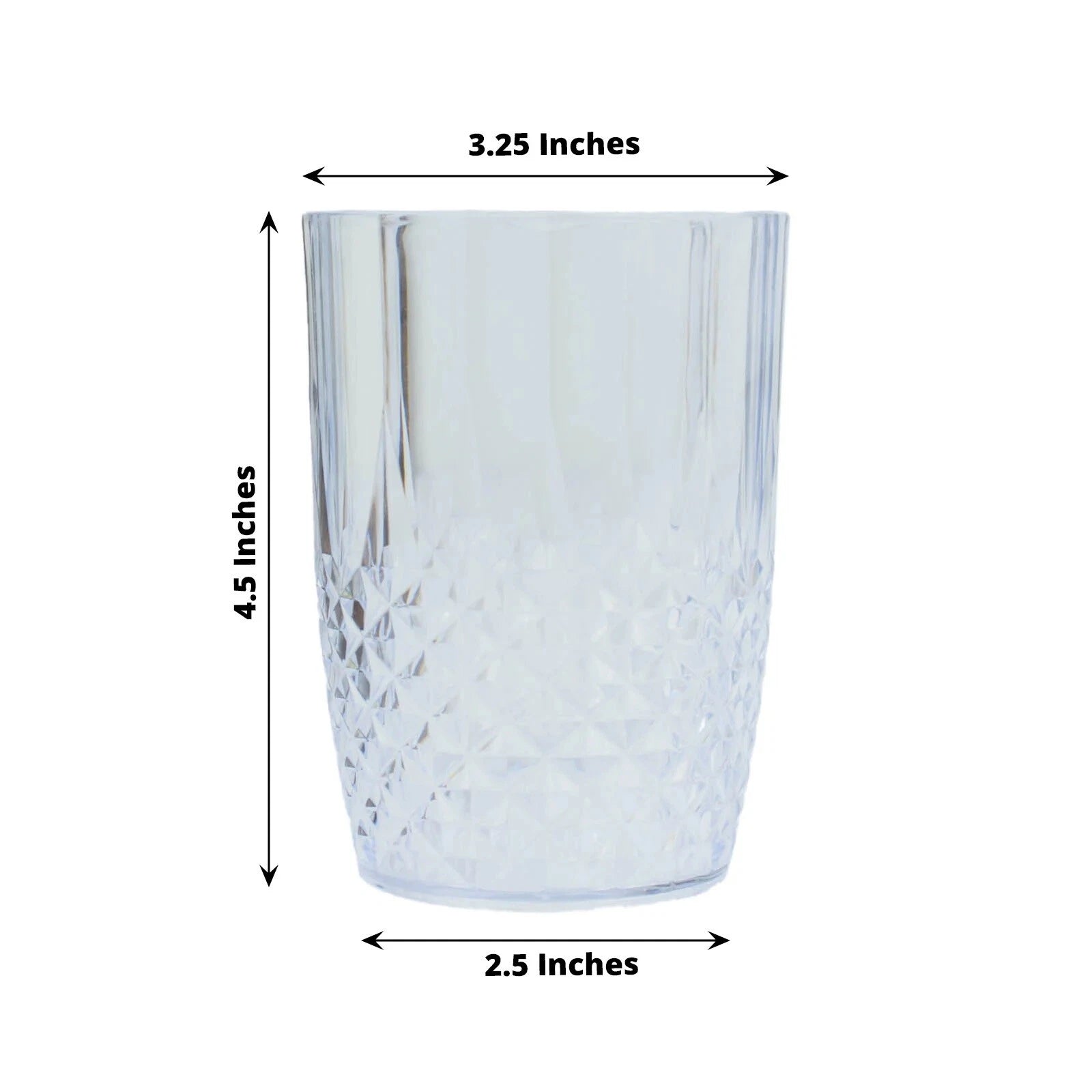 6 pcs 16 oz Crystal Cut Plastic Drinking Glasses Tumblers Disposable Tableware | eBay