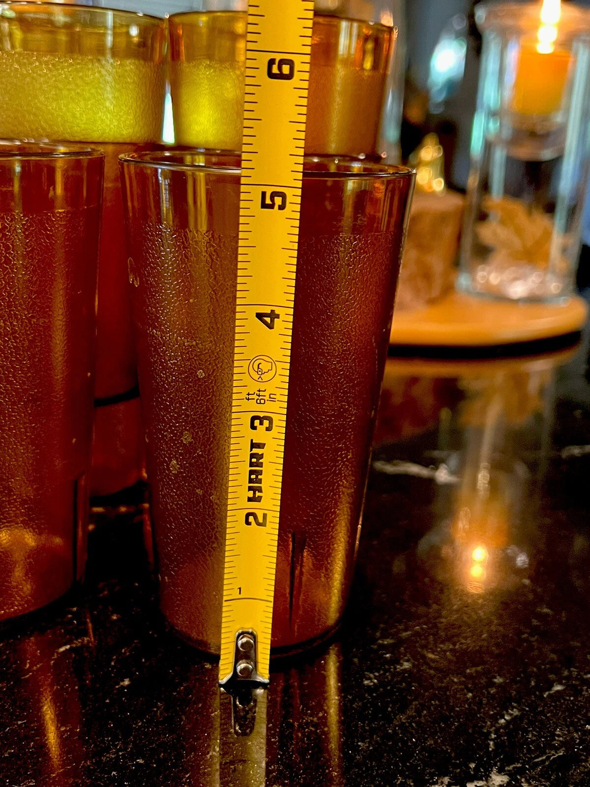 Set of 6 Durable Vintage Plastic Restaurant Tumblers Glasses Cups 12 oz Amber | eBay