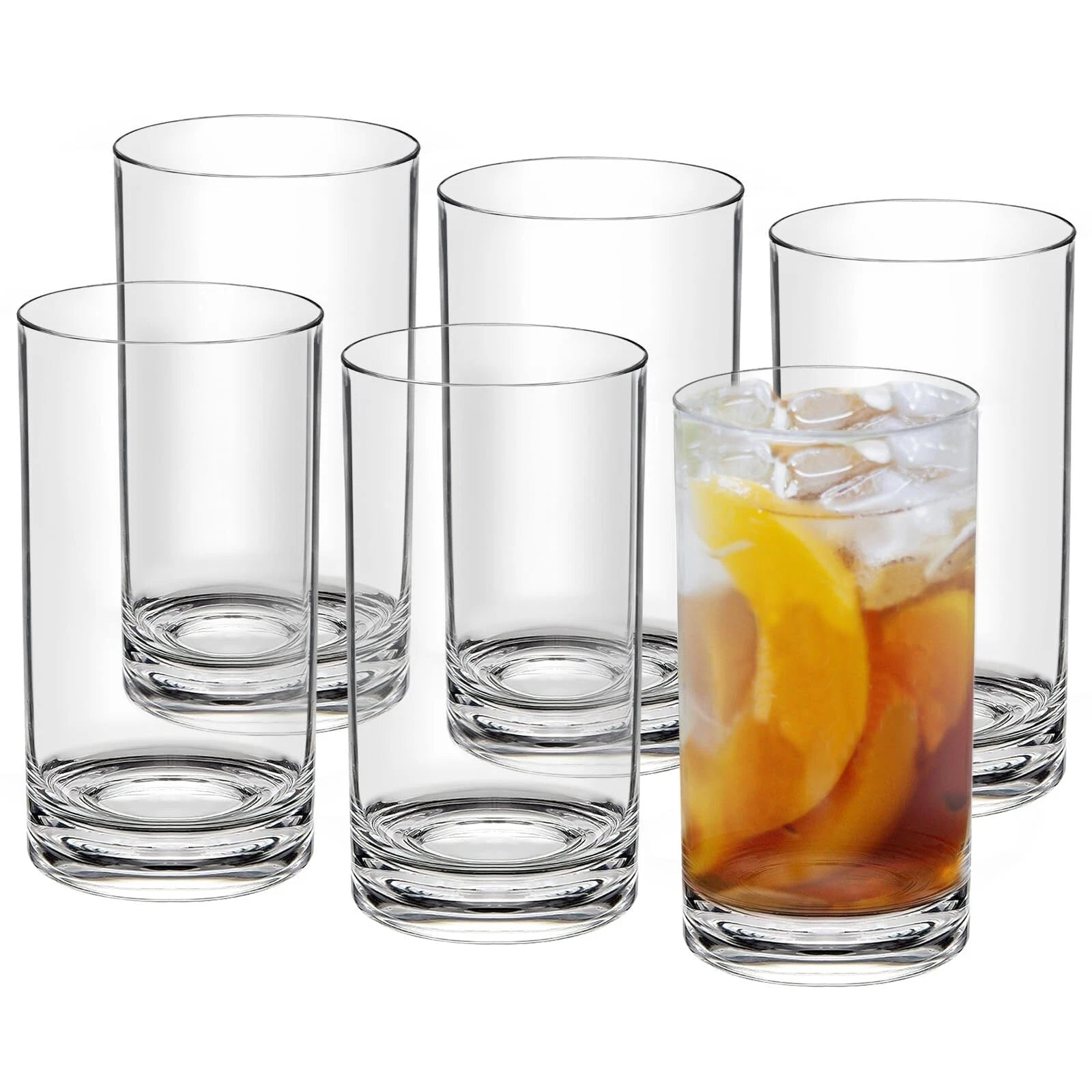 17 OZ Plastic Cups Reusable Unbreakable Plastic Drinking Glasses Set of 6,Hig... | eBay