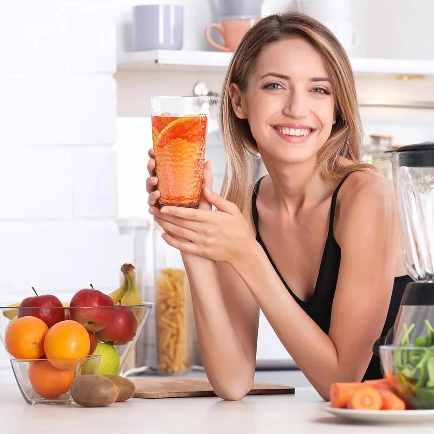 Plastic Unbreakable Tumblers Cups 25oz, Set of 6 Plastic Highball Drinking Glass | eBay