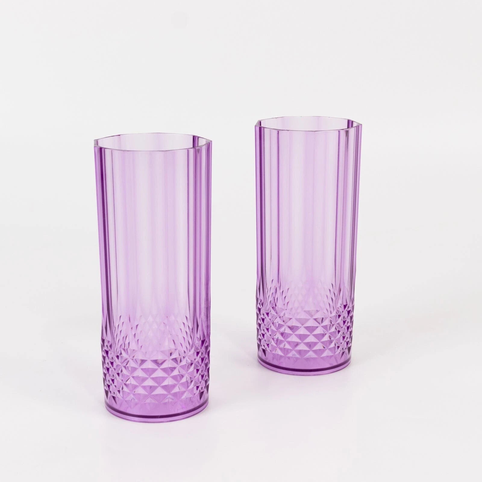6 Purple 14 oz Crystal Plastic Drinking Glasses Party Events Tableware Supplies | eBay