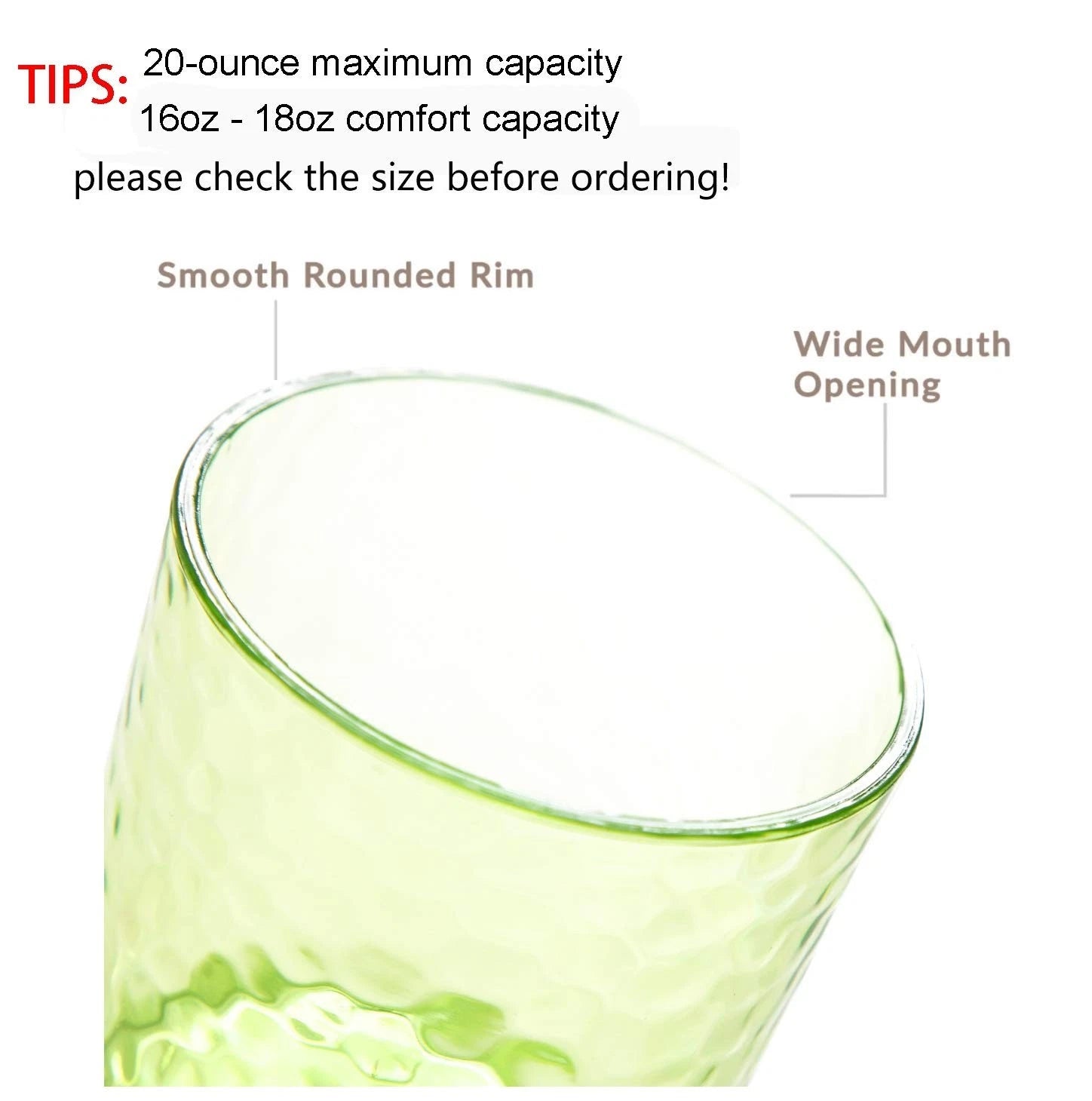 20-ounce Acrylic Glasses Plastic Tumbler, set of 6 Multicolor - Hammered Styl... | eBay