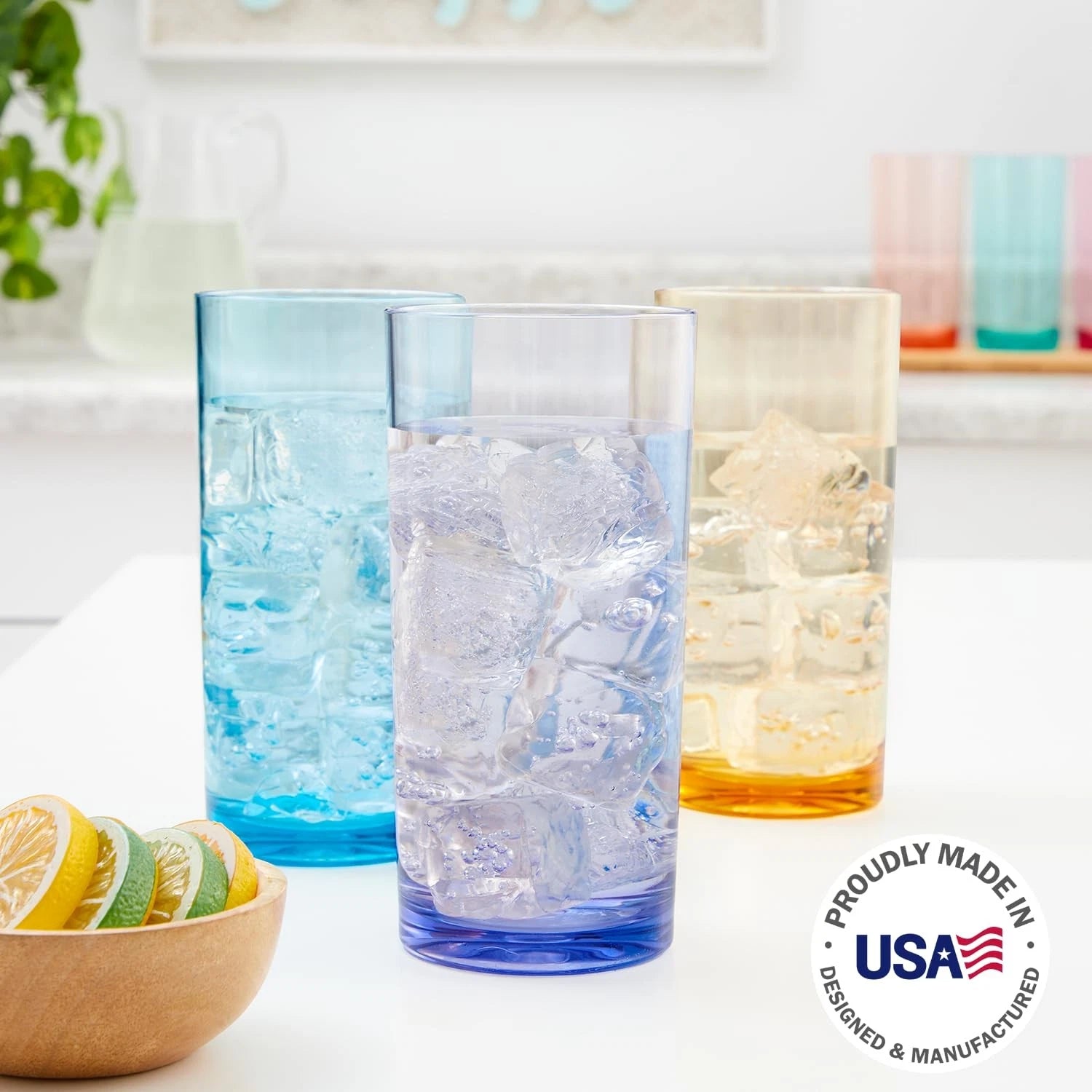 Reusable 24oz Plastic Drinking Glasses Set of 6 | BPA-Free, Dishwasher Safe | eBay