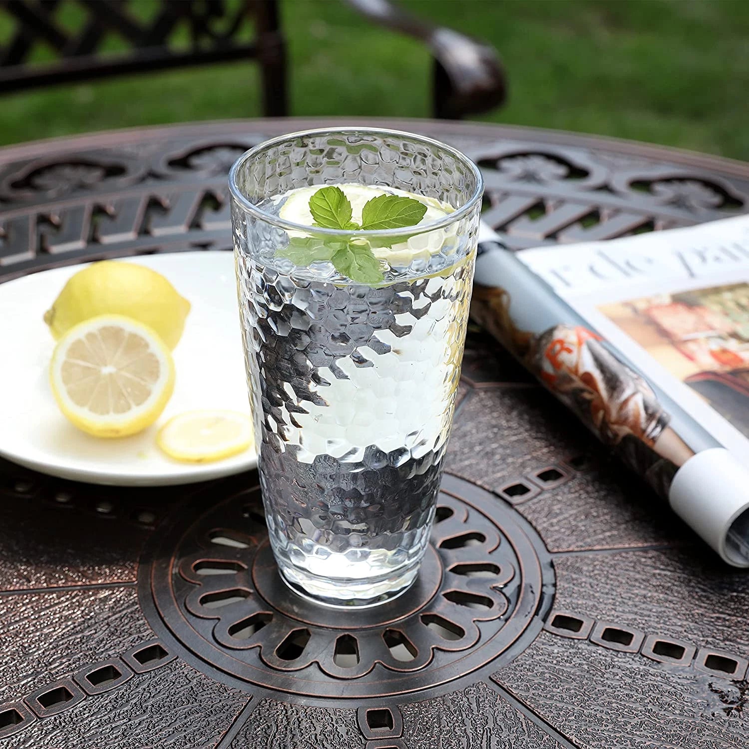 Set of 6 Large Water Tumbler Set 25 oz Highball Drinking Glasses (Clear) | eBay