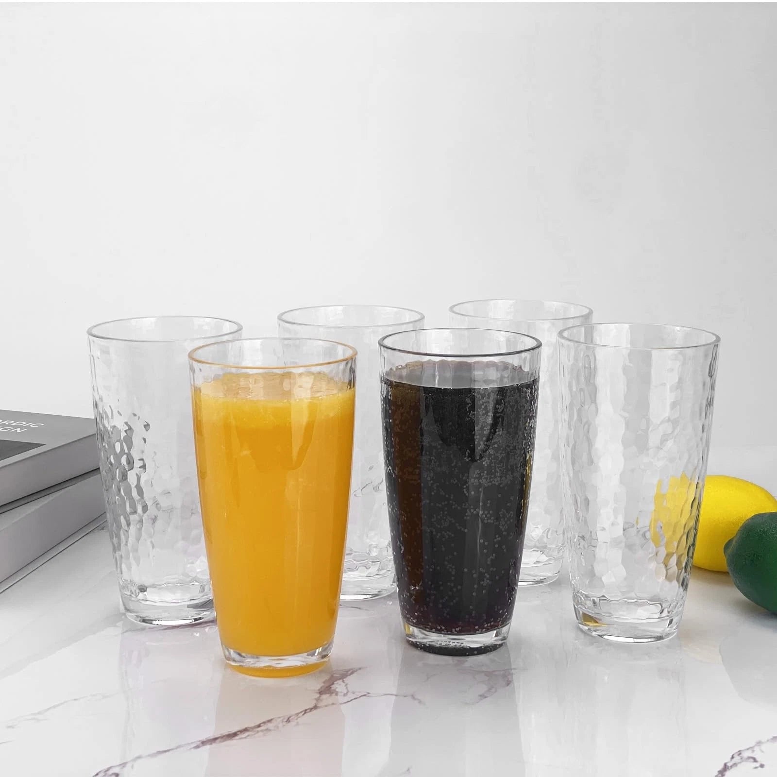 Set of 6 26-Ounce Large Acrylic Glasses Plastic Tumbler/Drinking Cups,Hammere... | eBay