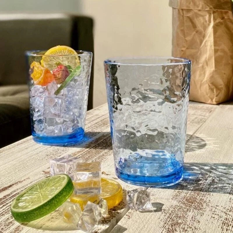 NWT Set of 6 Acrylic Tumbler Drinking Glasses Stackable Plastic Kitchen Cup Blue | eBay