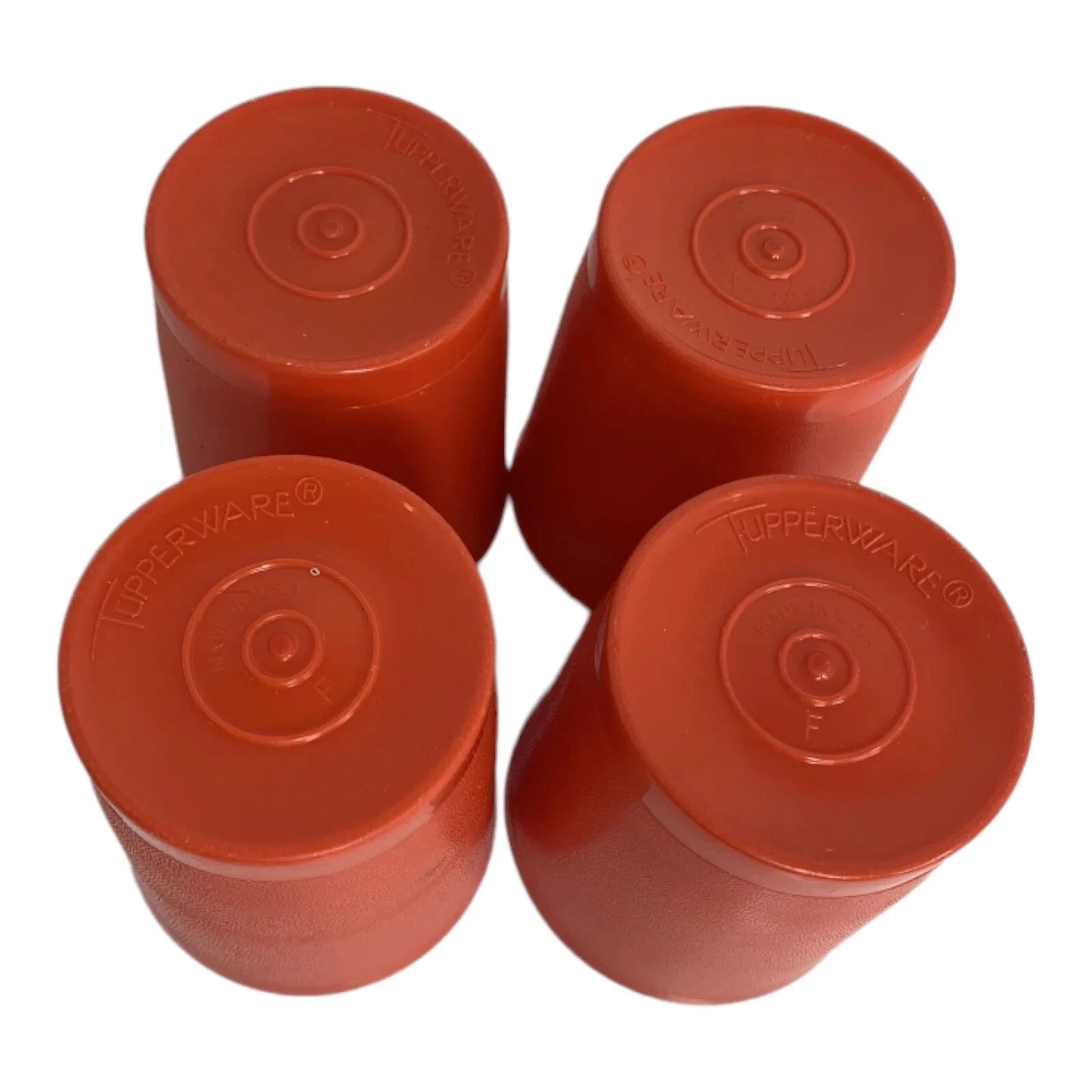 Set Of 4 Tupperware #1251 Orange 6 Oz Juice Tumblers Drinking Glasses | eBay