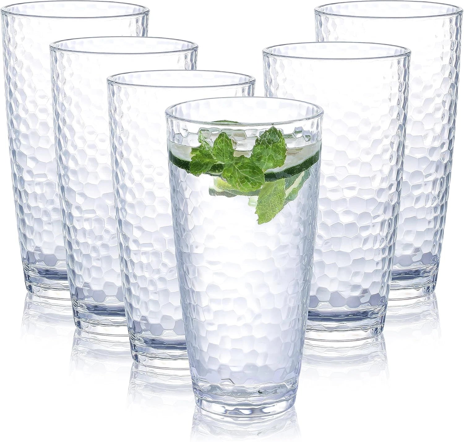 Plastic Unbreakable Tumblers Cups 25oz, Set of 6 Plastic Highball Drinking Glass | eBay
