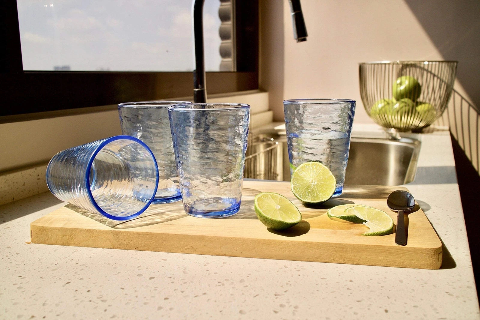 KLIFA- RIPPLE- 16 ounce, Set of 6, Acrylic Tumbler Drinking Glasses Cups, BPA... | eBay