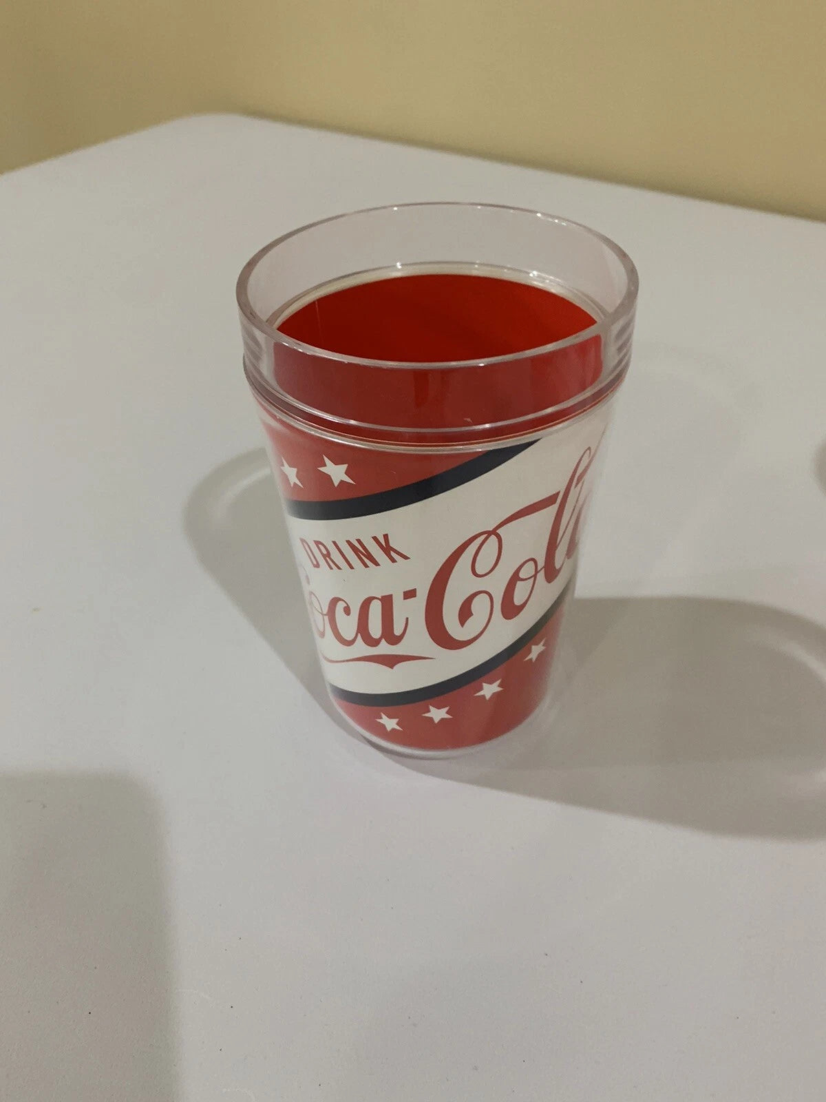 Coca Cola Set of 6 Double Wall Tumblers Plastic Cups Glasses 16 Ounce . 5.5" | eBay