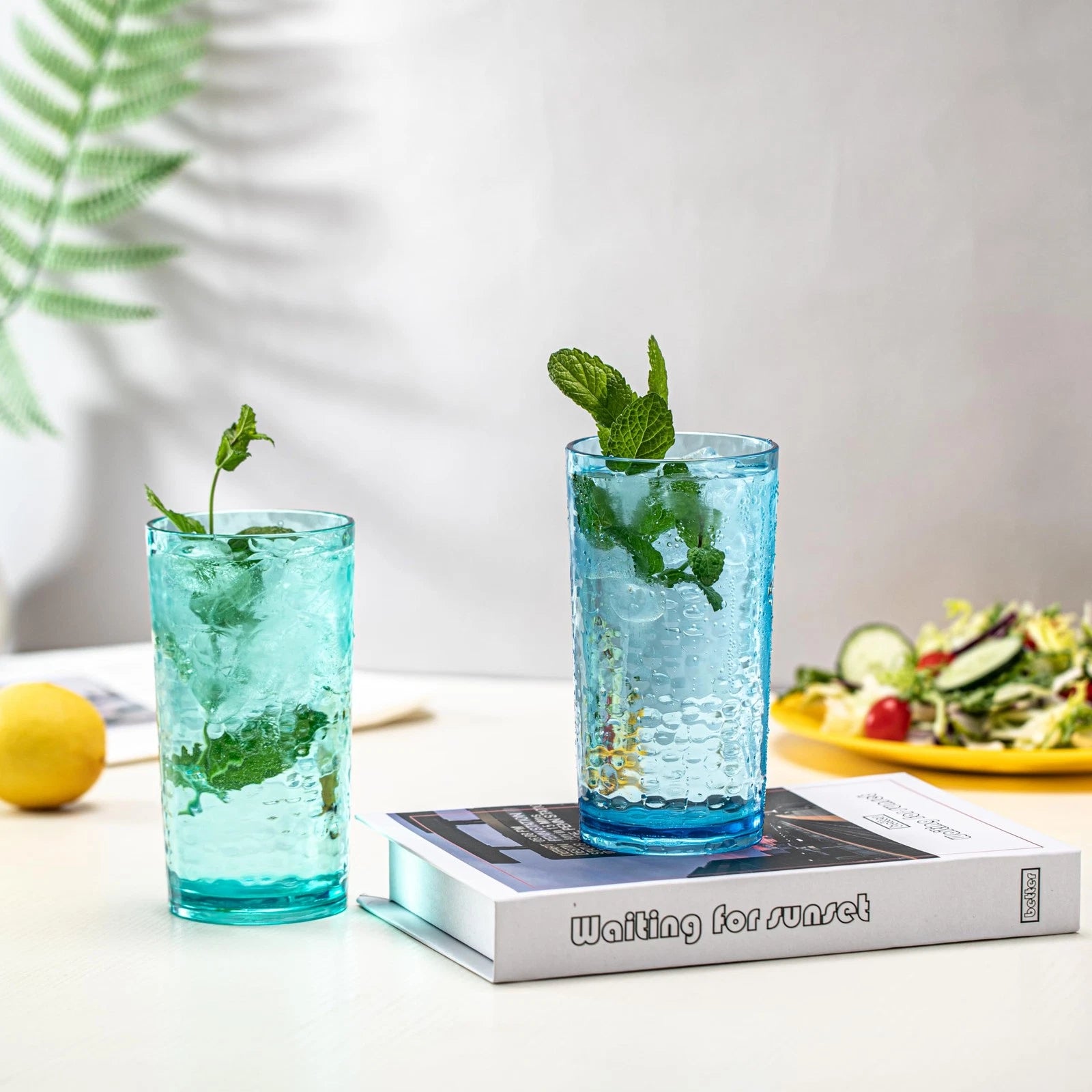 20-ounce Acrylic Glasses Plastic Tumbler, set of 6 Multicolor - Hammered Styl... | eBay