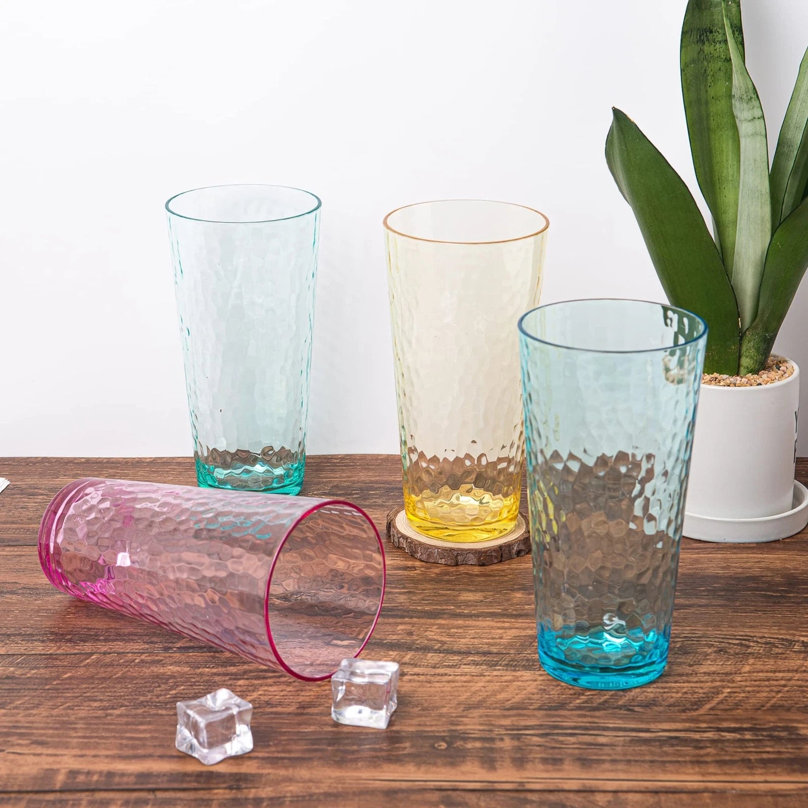 Mixed Drinkware 26-ounce Plastic Tumbler Acrylic Water Glasses, set of 6 Green | eBay