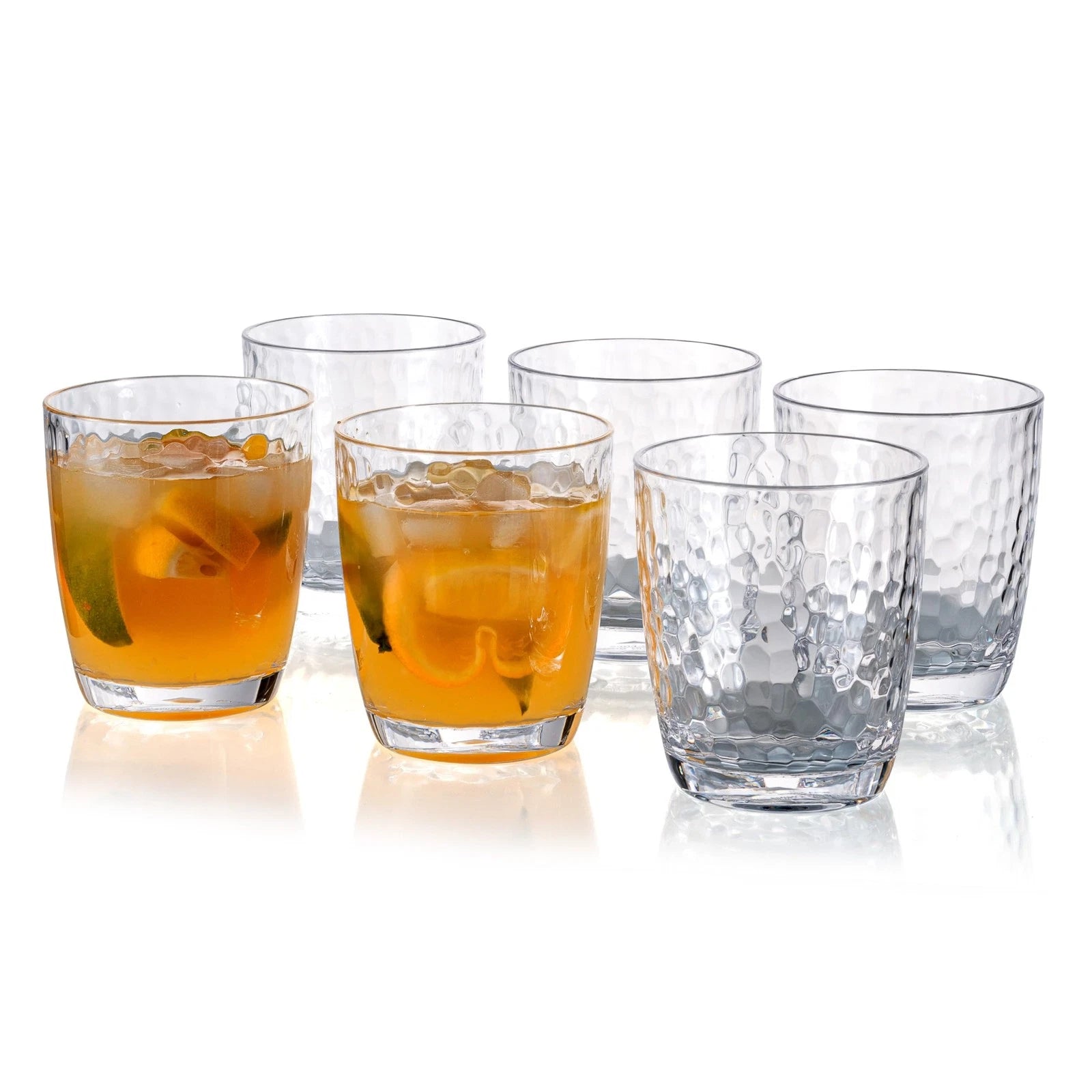 Hammered 15-ounce Plastic Tumbler Acrylic Glasses, set of 6 Clear | eBay