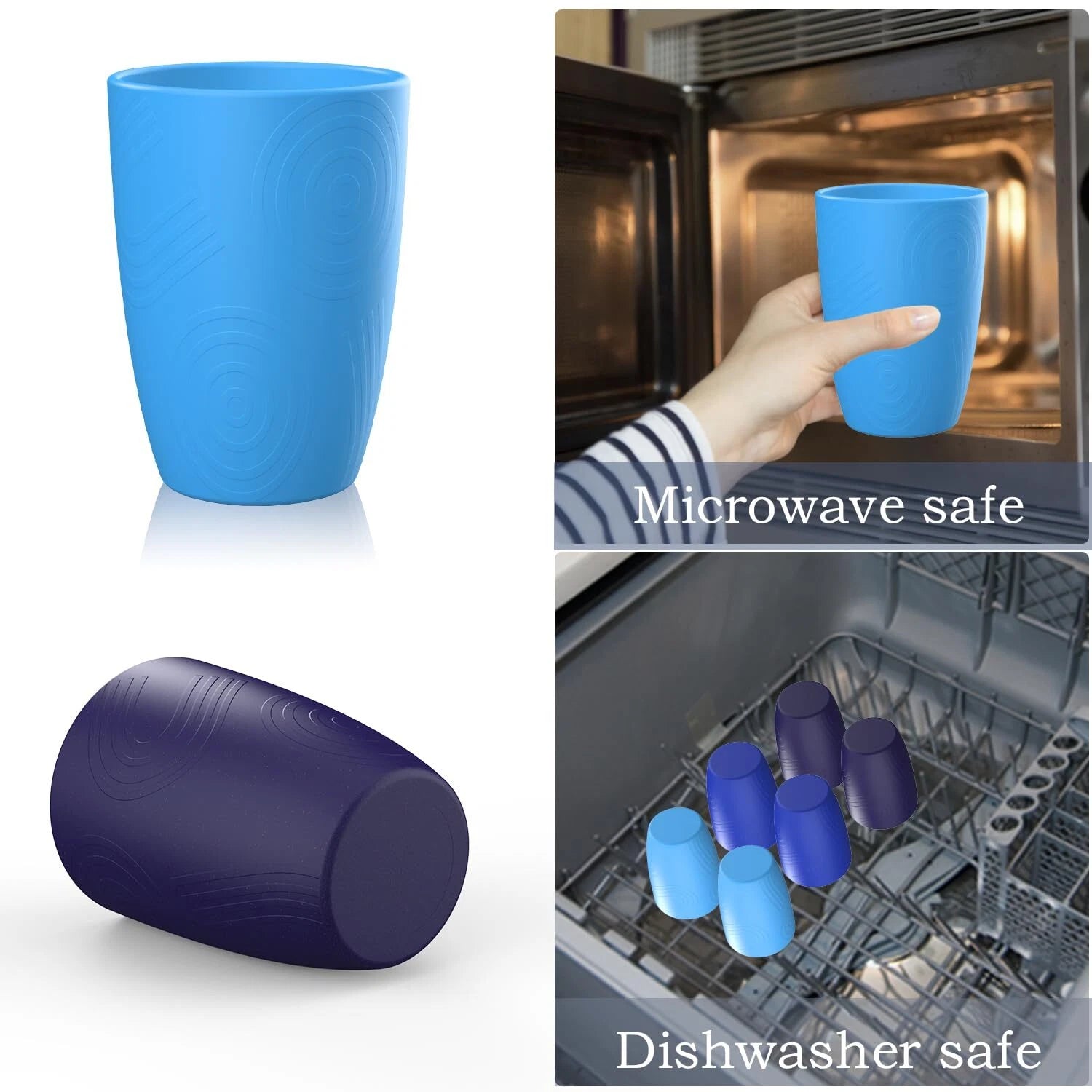 Glasses Drinking Set Premium Wheat Straw Cups Set of 6 Alternative to Plastic... | eBay