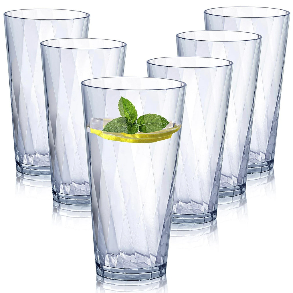unbreakable Plastic Drinking Glasses,Set of 6, Shatterproof Drinking Cups, Pl... | eBay