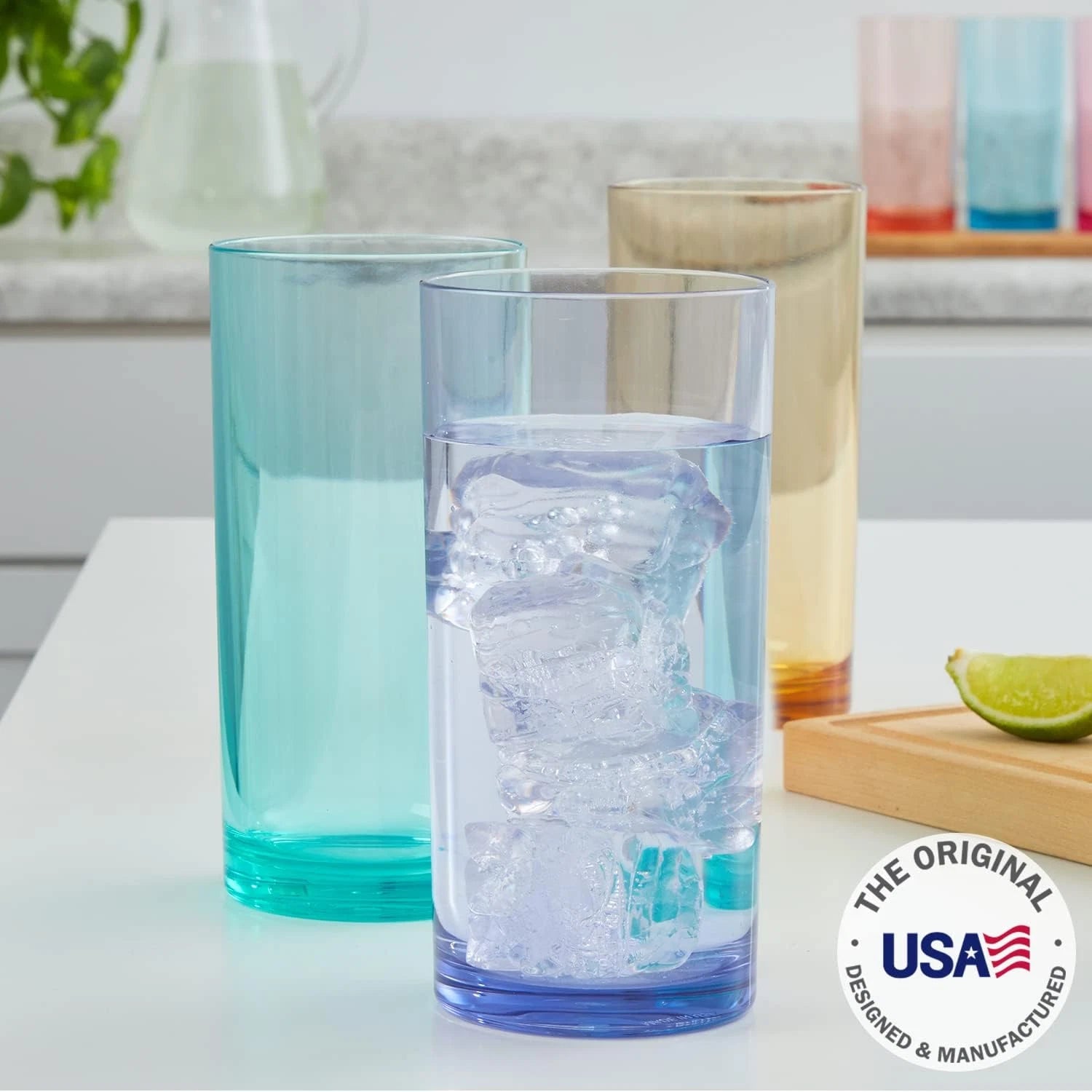 Acrylic Classic Plastic Reusable Drinking Glasses (Set of 6) 16Oz Water Cups As | eBay