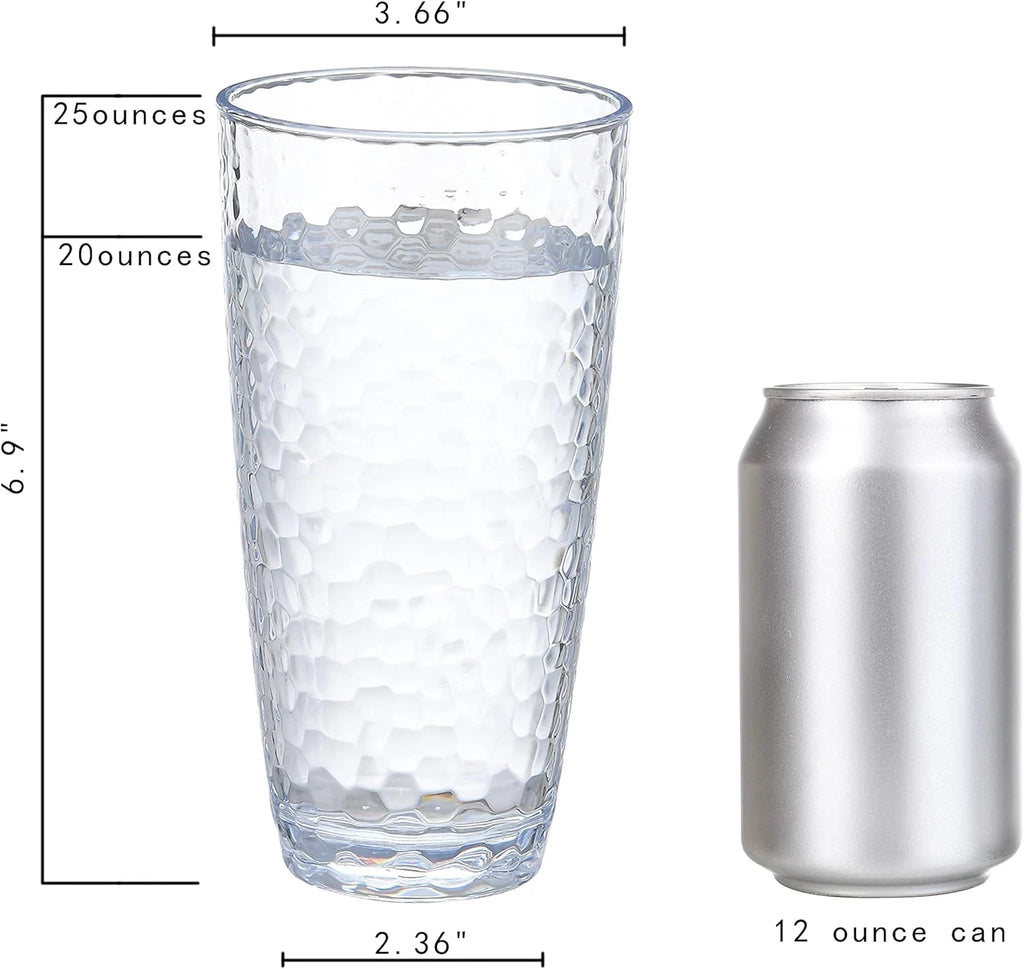 Unbreakable Plastic Tumbler Cups, Set of 6, Large Water Tumbler Set, 25 Oz Highb | eBay