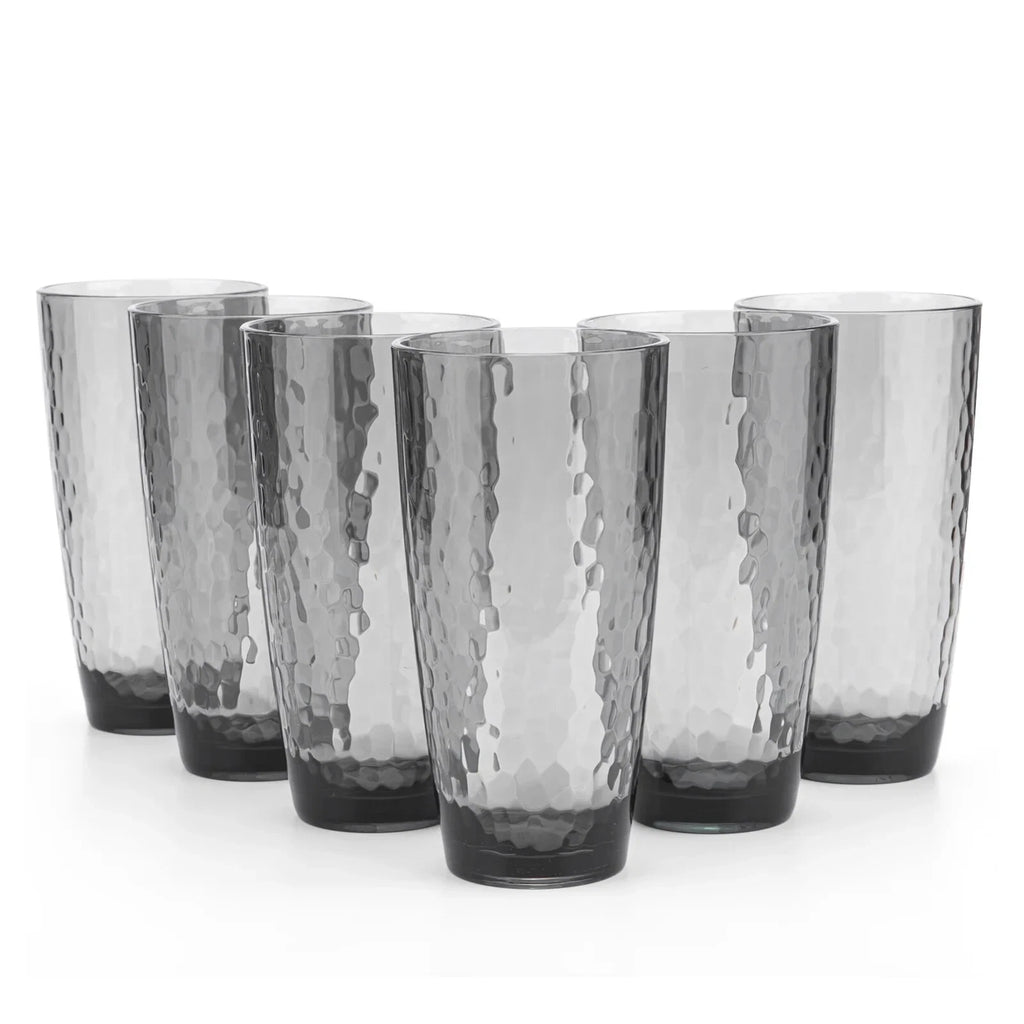 Hammered 26 Ounce Plastic Tumbler Acrylic Drinking Glasses, Set of 6 | eBay