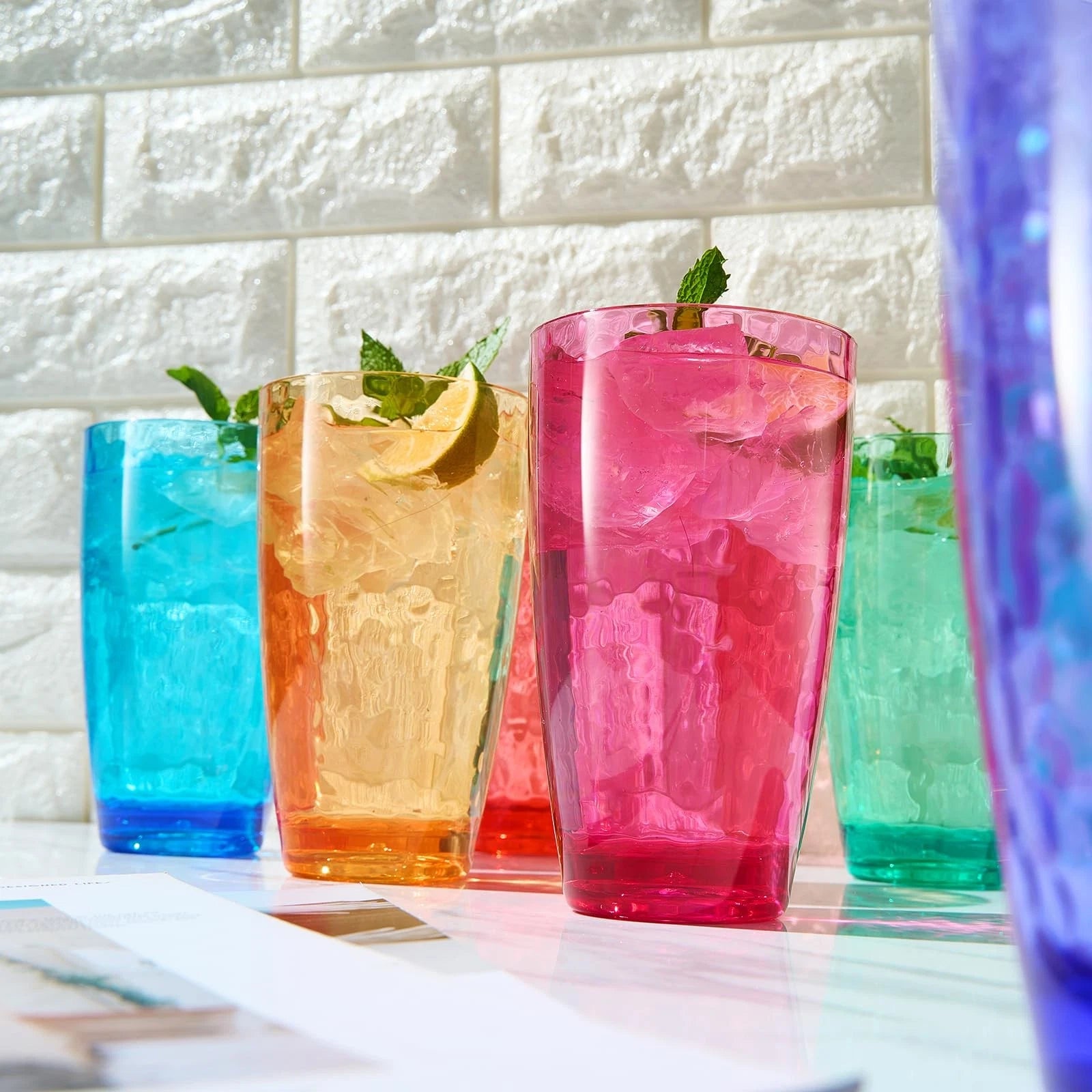 Iceberg Plastic Reusable Drinking Glasses (Set of 6) Restaurant Cups Style 19... | eBay