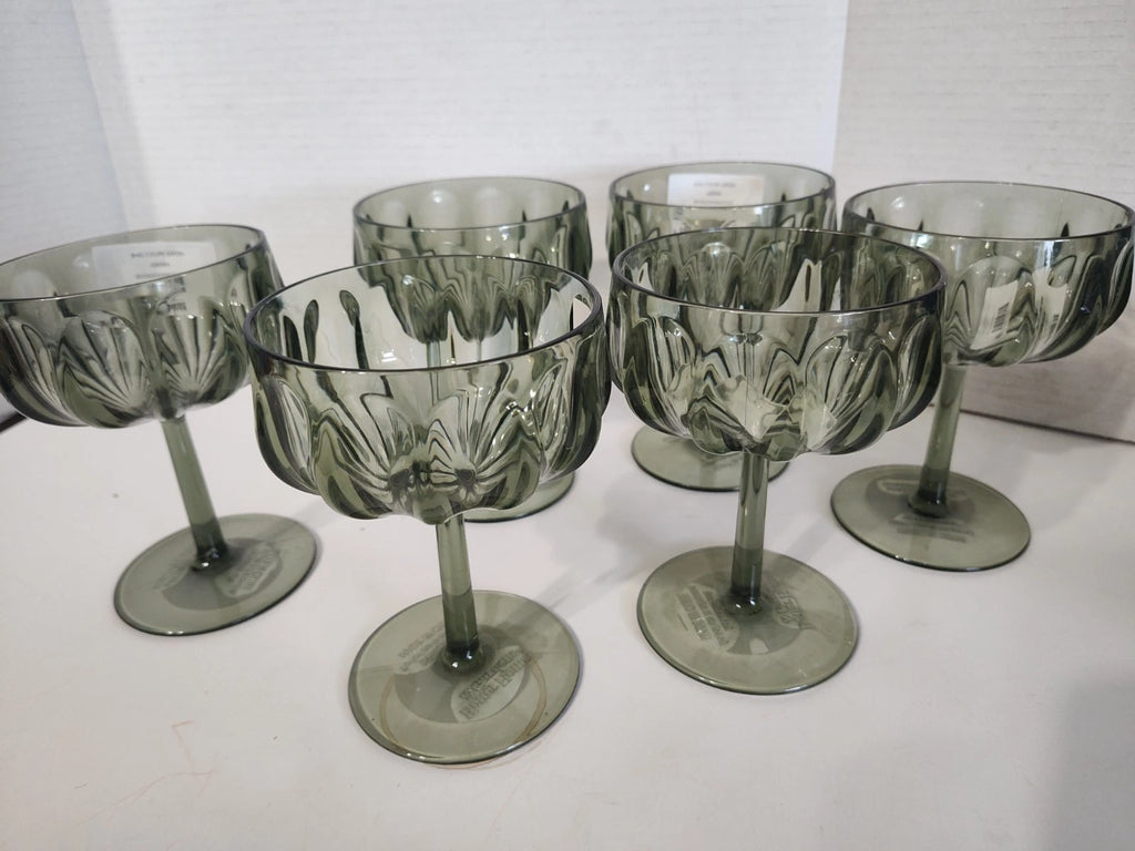 Better Homes & Gardens Acrylic Plastic Green Wine Drinking Glasses Set of 6 | eBay