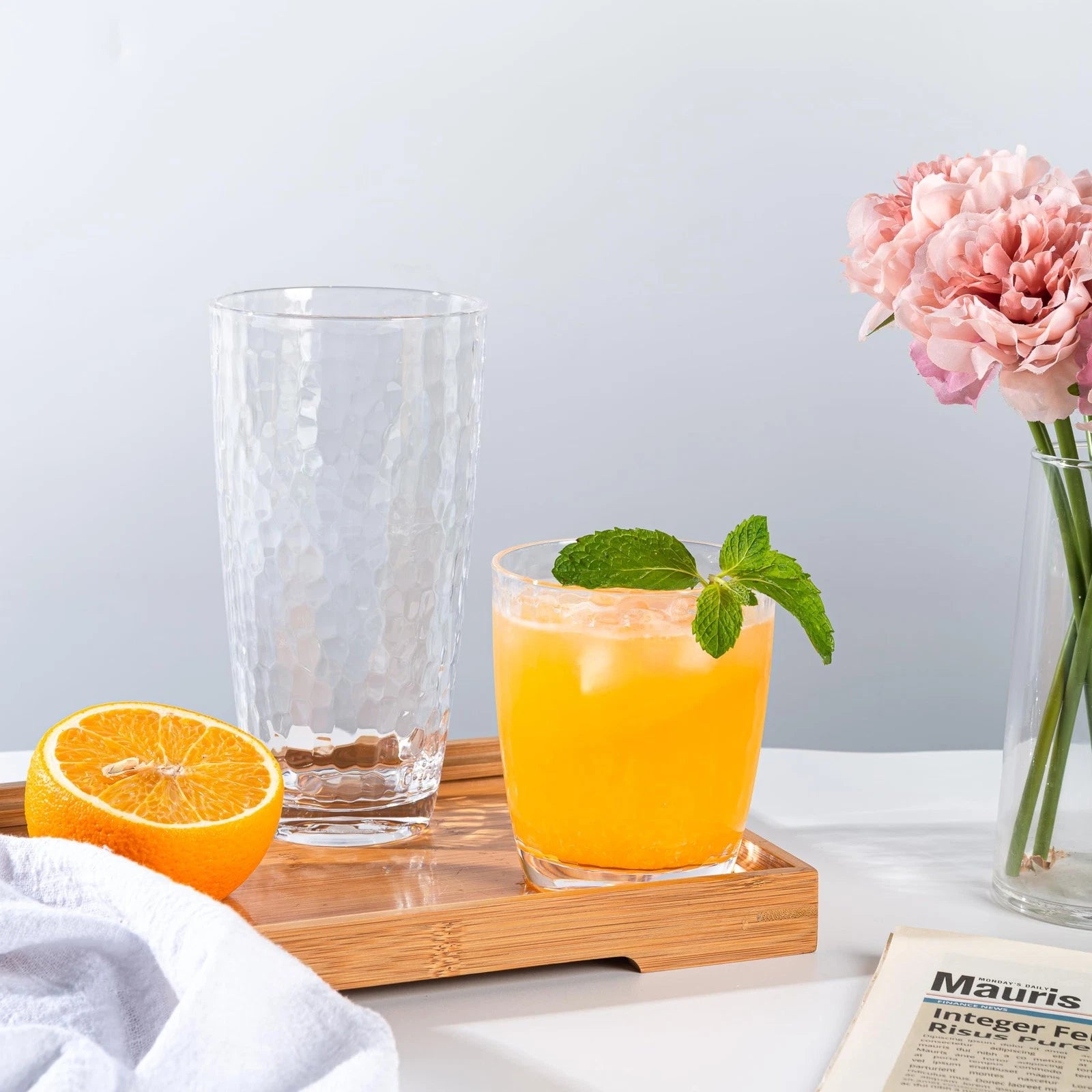 Hammered 26-ounce Plastic Tumbler Acrylic Glasses, set of 6 Clear | eBay