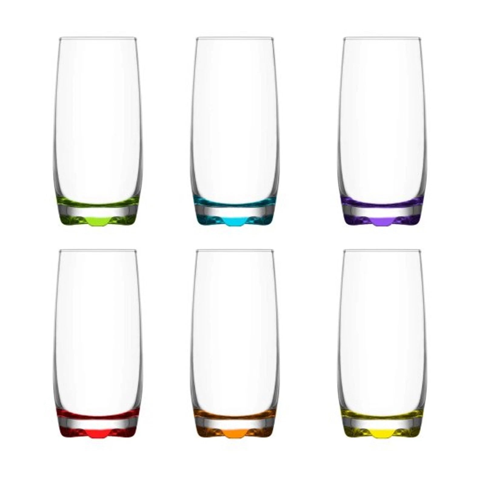 LAV Drinking Glasses Set of 6, Long Colorful Tumbler, 13 oz | eBay
