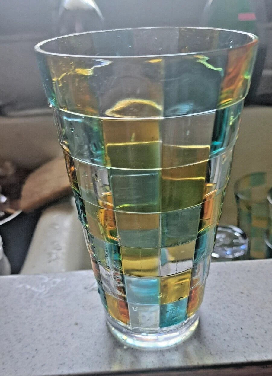 Set of 6 Vintage Hard Plastic Tumblers Drinking Glasses 12 oz Made in Taiwan | eBay