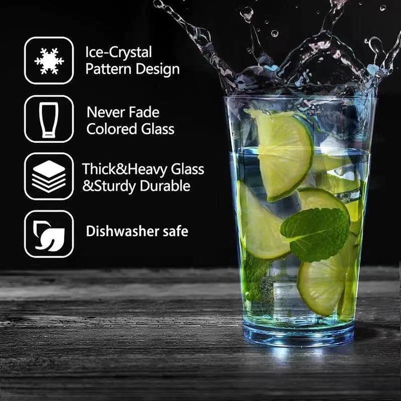 Set of 6 Plastic Drinking Glasses Cups Shatterproof Tumblers 16 Ounces Blue New | eBay