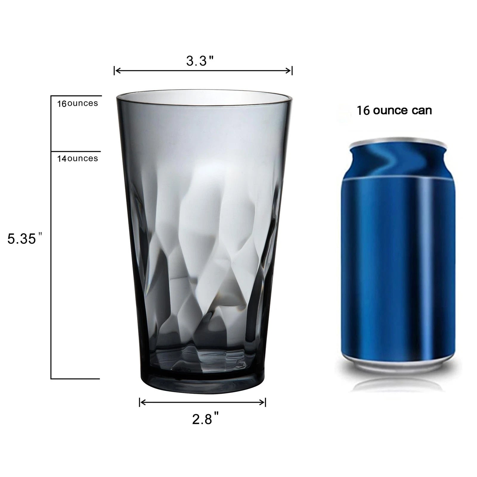 Unbreakable Plastic Drinking Glasses, Set of 6, Shatterproof Drinking Cups, P... | eBay
