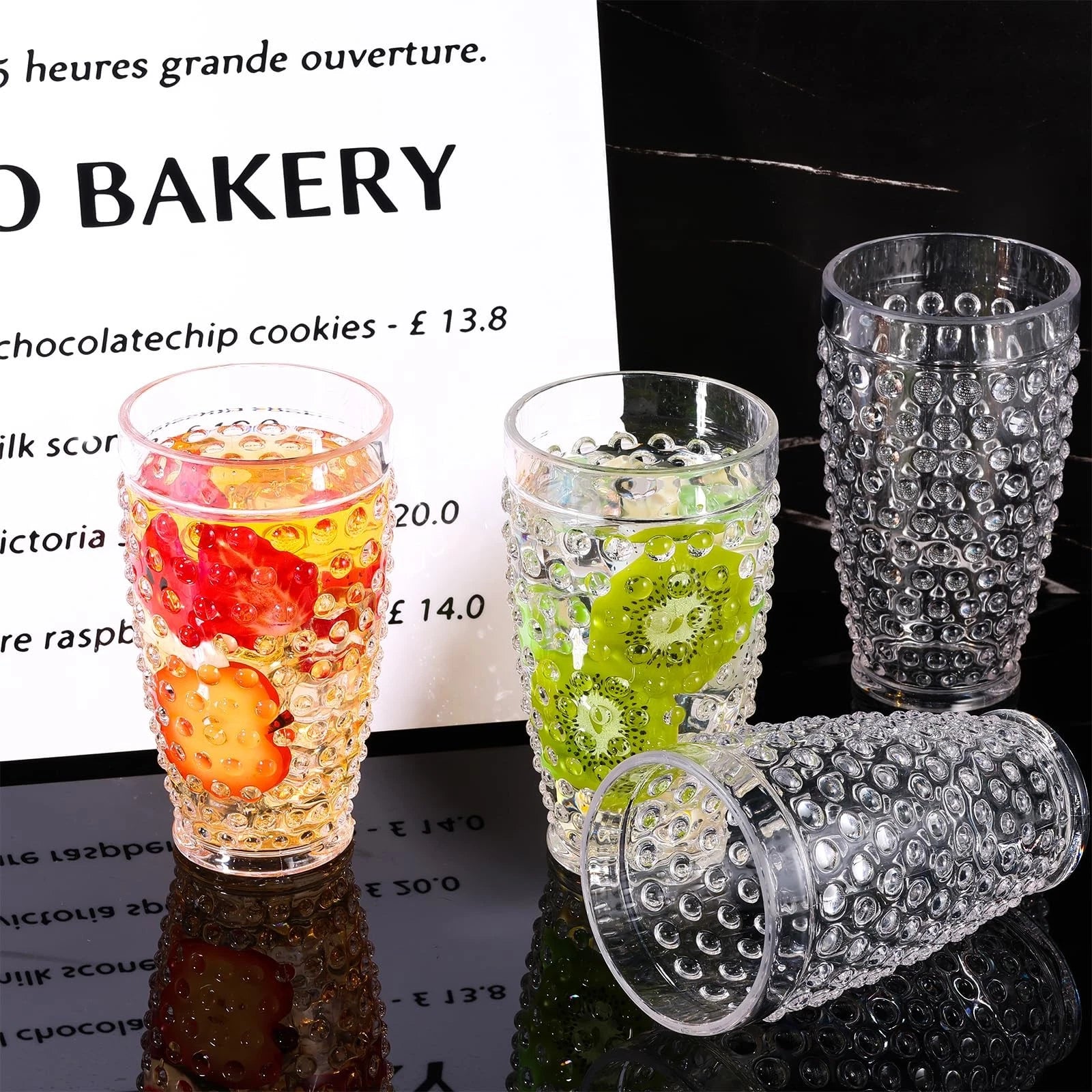 Yomarkrt 19OZ Highball Plastic Drinking Glasses - Set of 6 Clear Water Tumble... | eBay