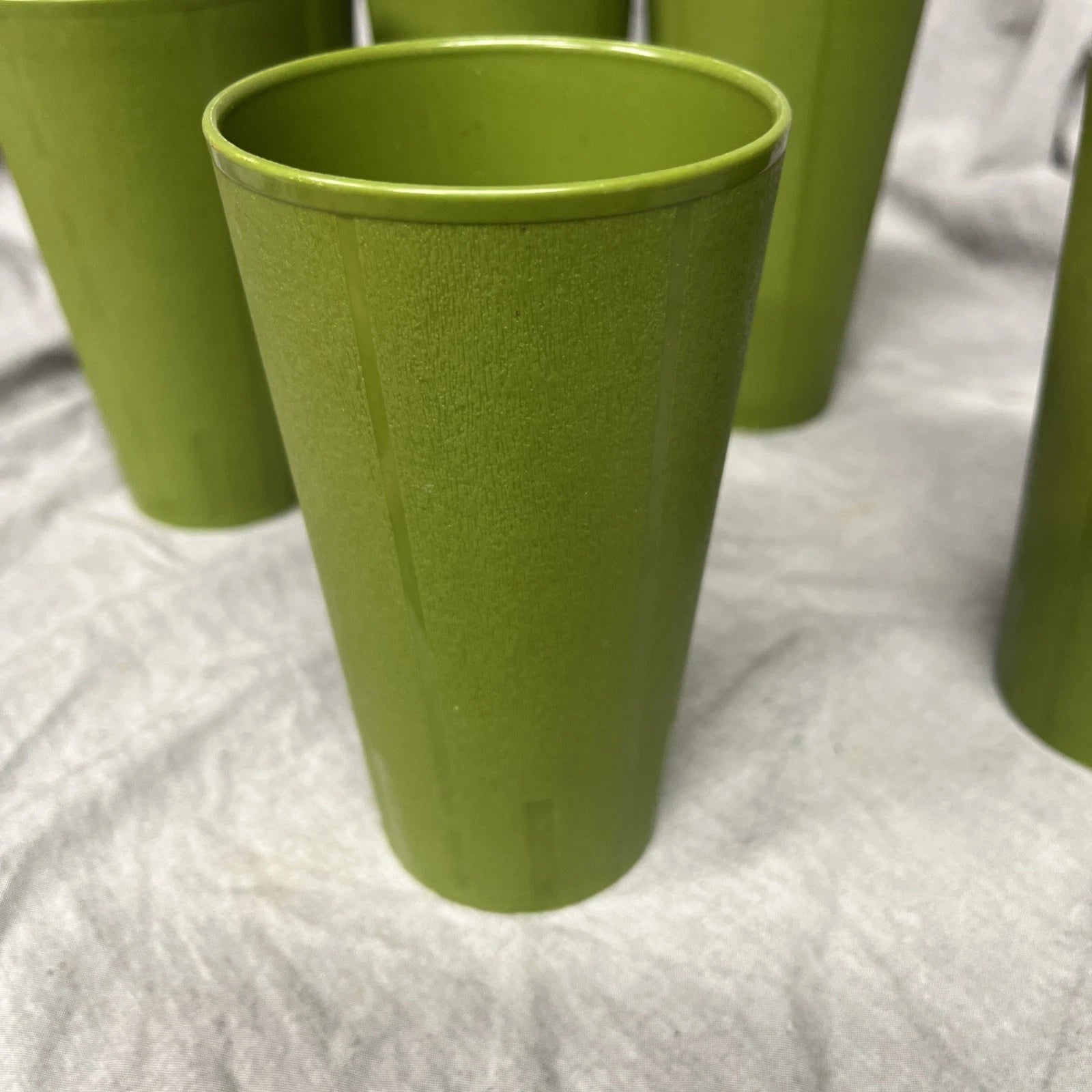 Vintage Set of 6 Green Plastic Drinking Cups | eBay