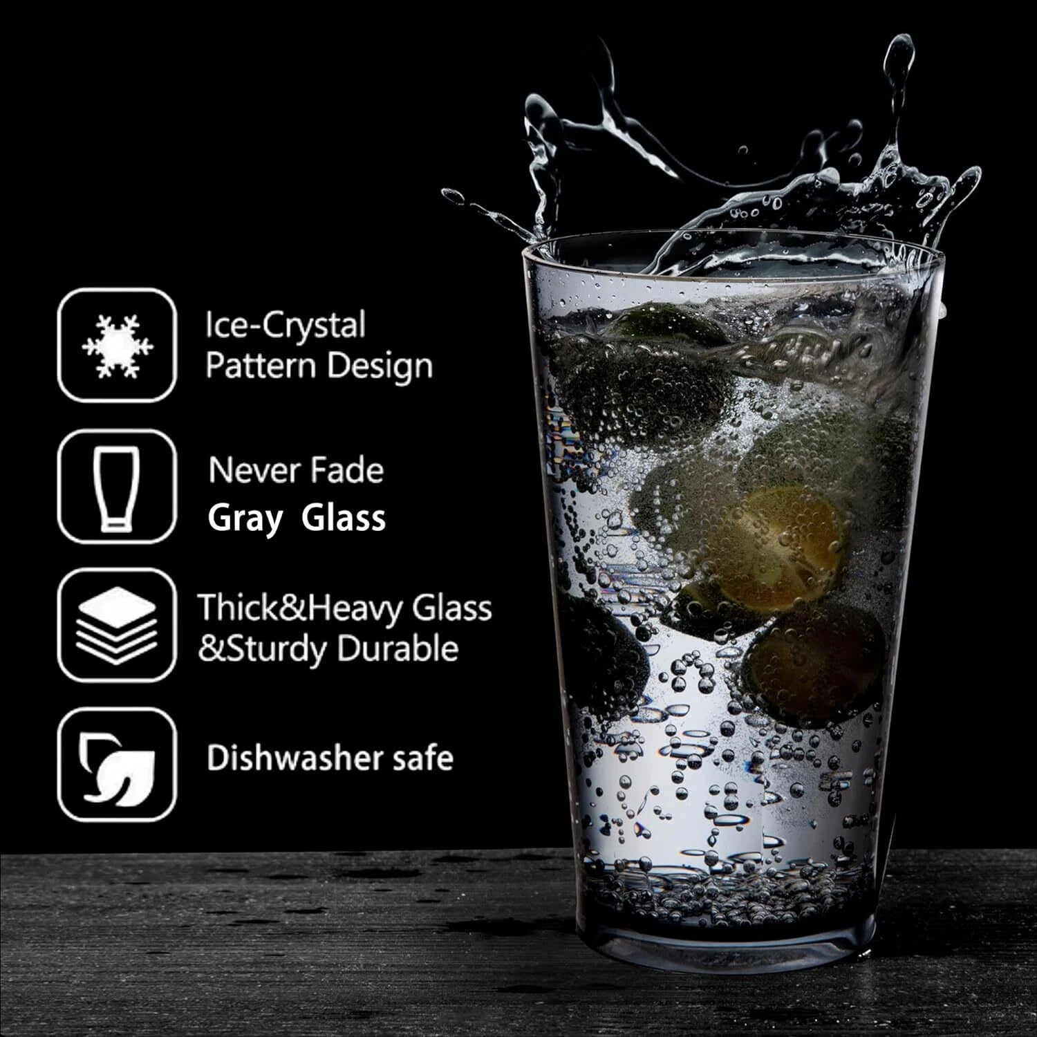 Unbreakable Plastic Drinking Glasses, Set of 6, Shatterproof Gray | eBay