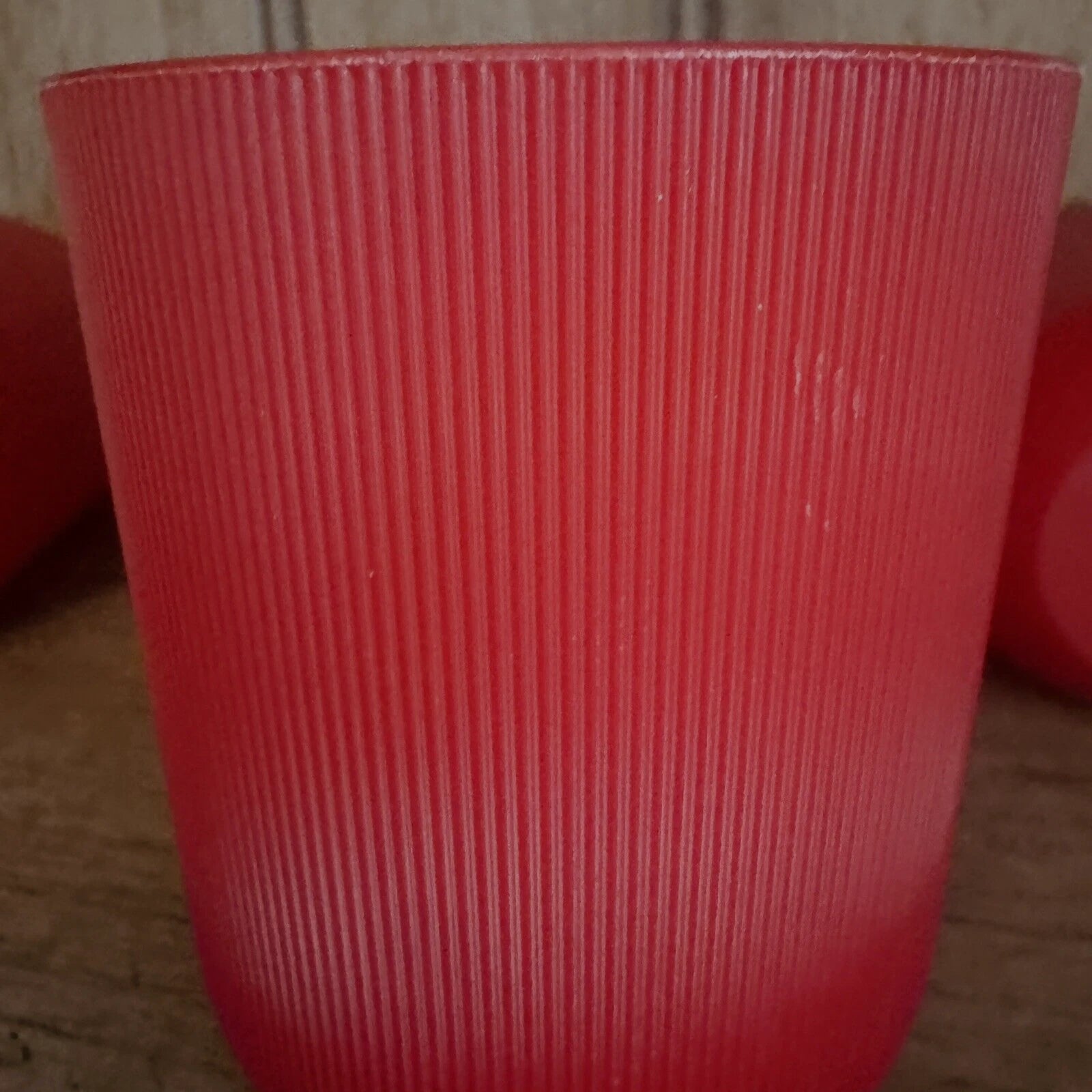 Vintage Majestic Ribbed Plastic Drinking Glass Cup Red 4" MCM 1960's set of 6 | eBay