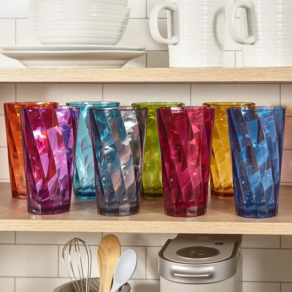 US Acrylic Optix Plastic Reusable Drinking Glasses (Set of 8) 20Oz Water Cups in | eBay