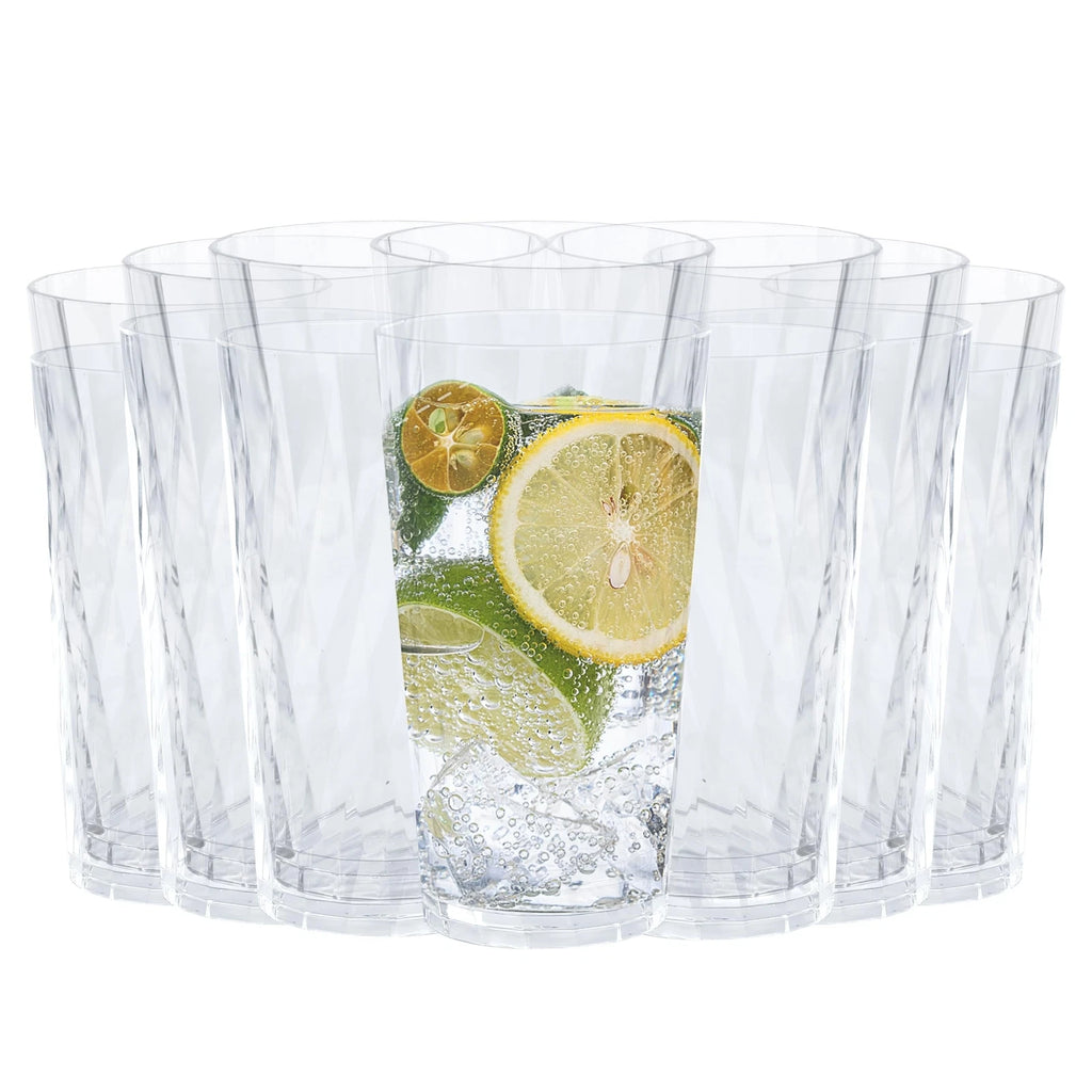 unbreakable Plastic Drinking Glasses,Set of 8, Shatterproof Drinking Cups, Pl... | eBay